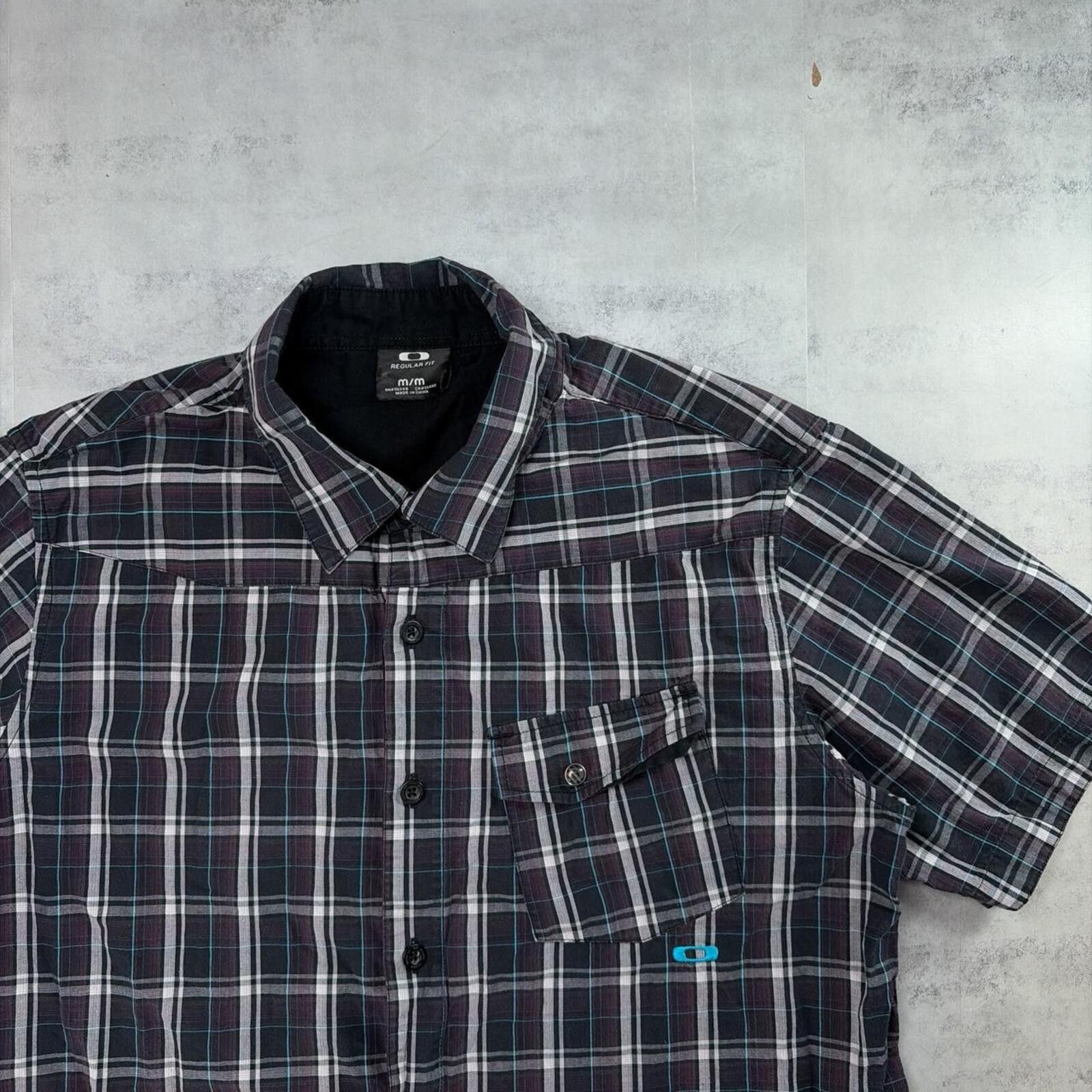 Oakley Y2K Black Oakley Grunge Skater Plaid Button Up Shirt Size US M / EU 48-50 / 2 - 4 Thumbnail