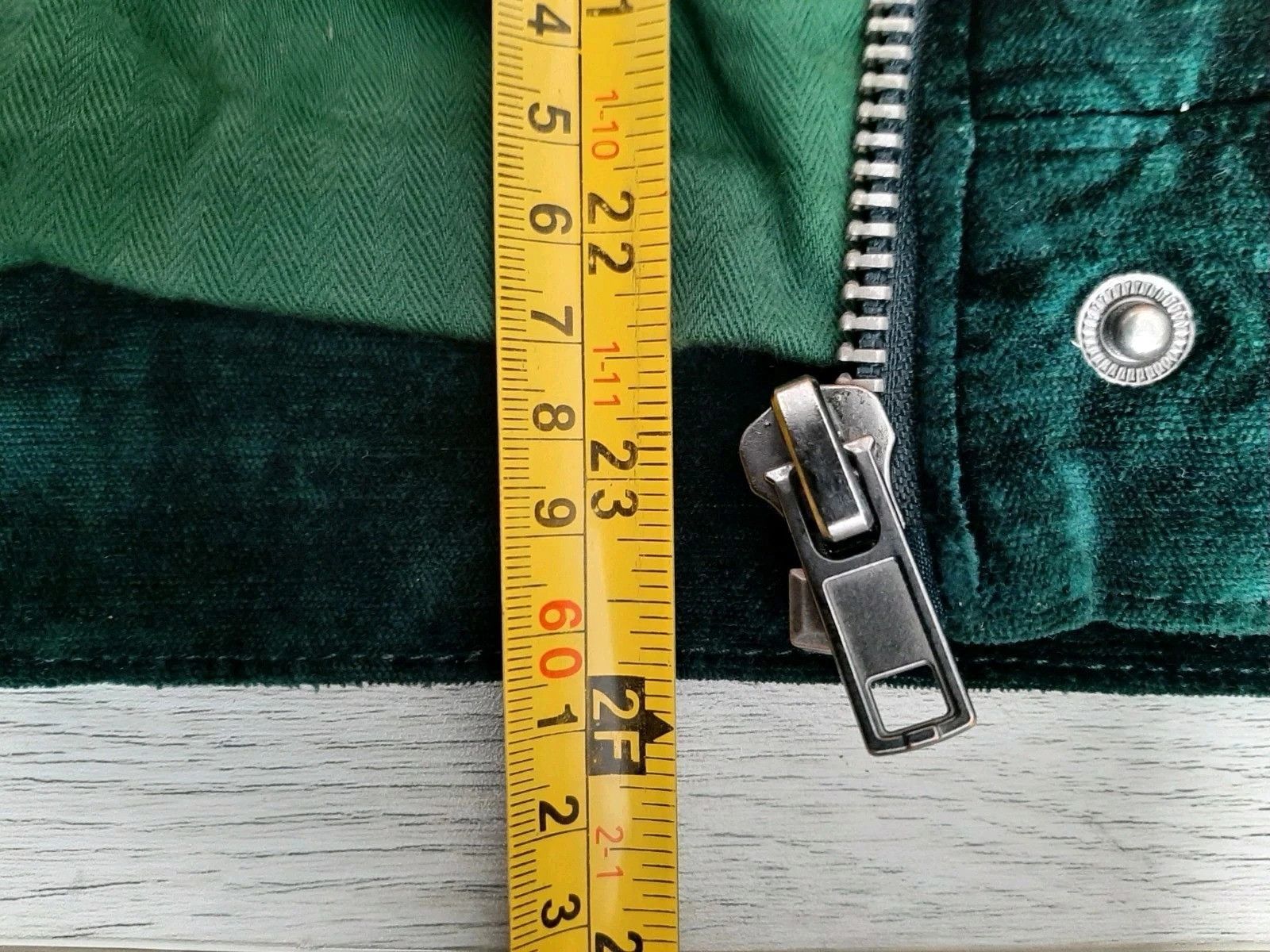 Free People Free People Jacket Green Velvet Trucker Full Zip Oversized Size XS / US 0-2 / IT 36-38 - 16 Thumbnail