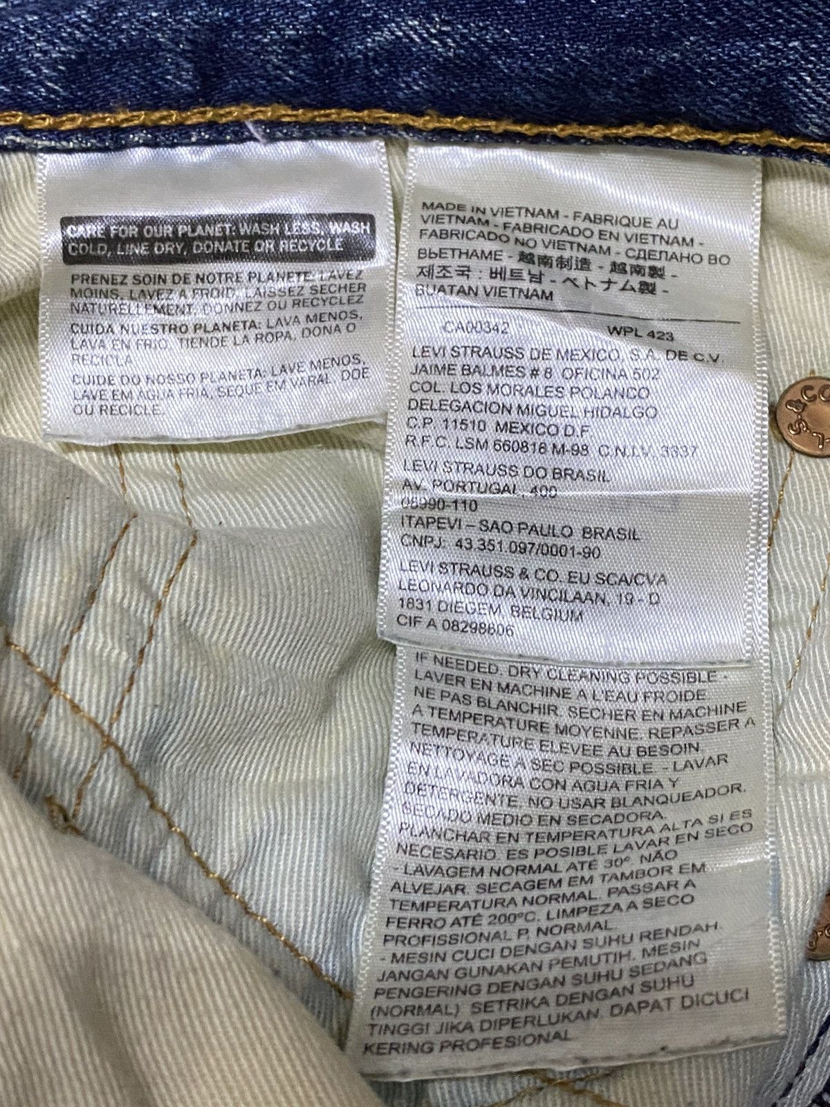 Levi's Vintage Clothing Vintage Y2K Levis503 Mud Wash Distressed Jeans Size US 36 / EU 52 - 9 Thumbnail