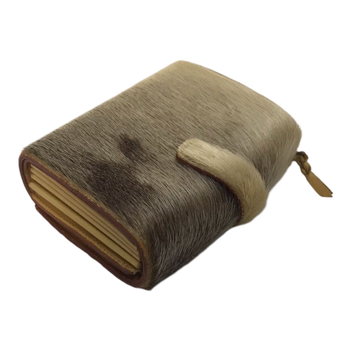 Pre-owned Hysteric Glamour X If Six Was Nine Isola Japanese Leather Fur Wallet In Brown Silver