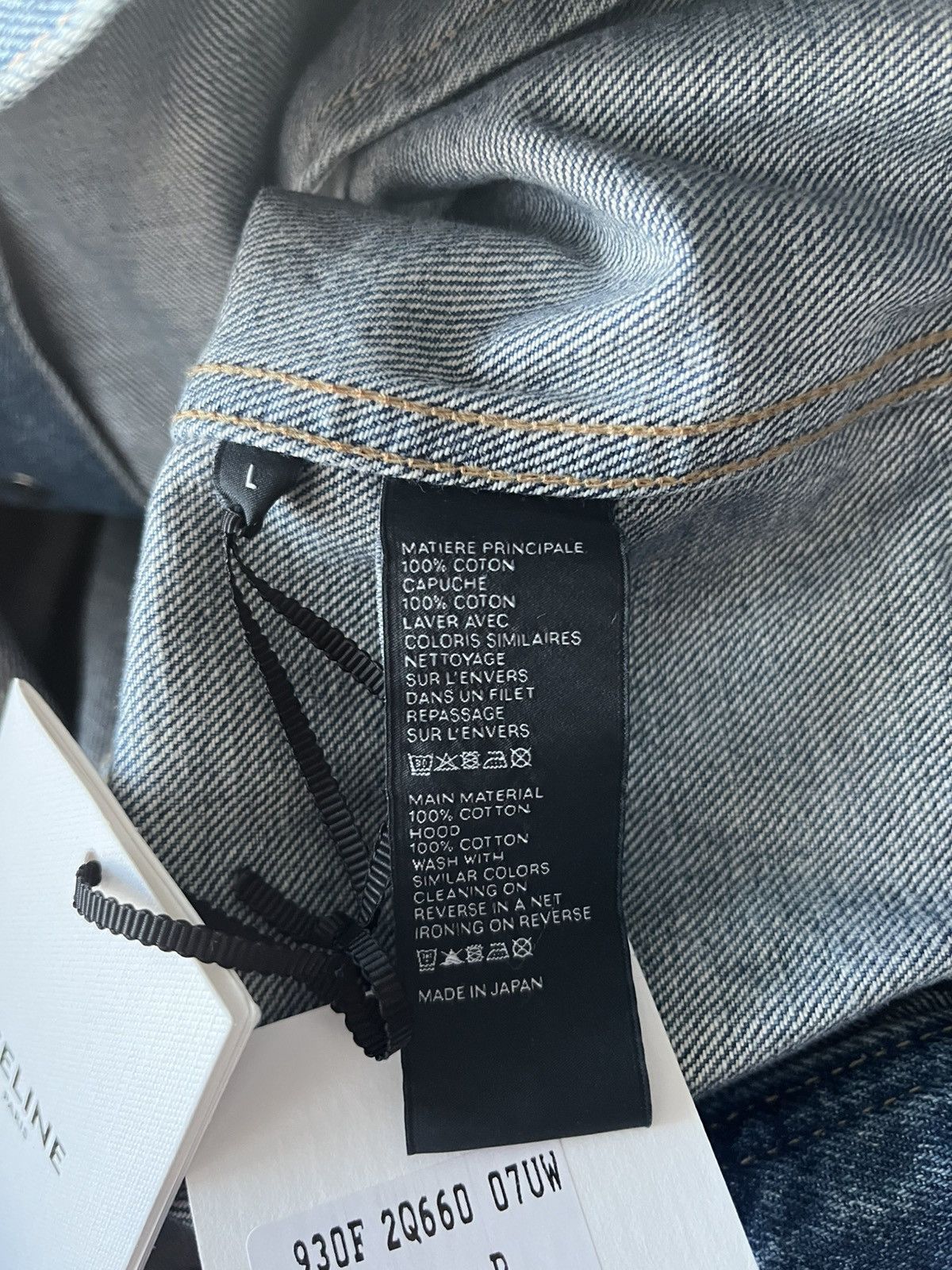 Celine × Hedi Slimane Super Runway Brand New Celine Hedi Slimane Denim Logo Jacket Size US L / EU 52-54 / 3 - 7 Thumbnail