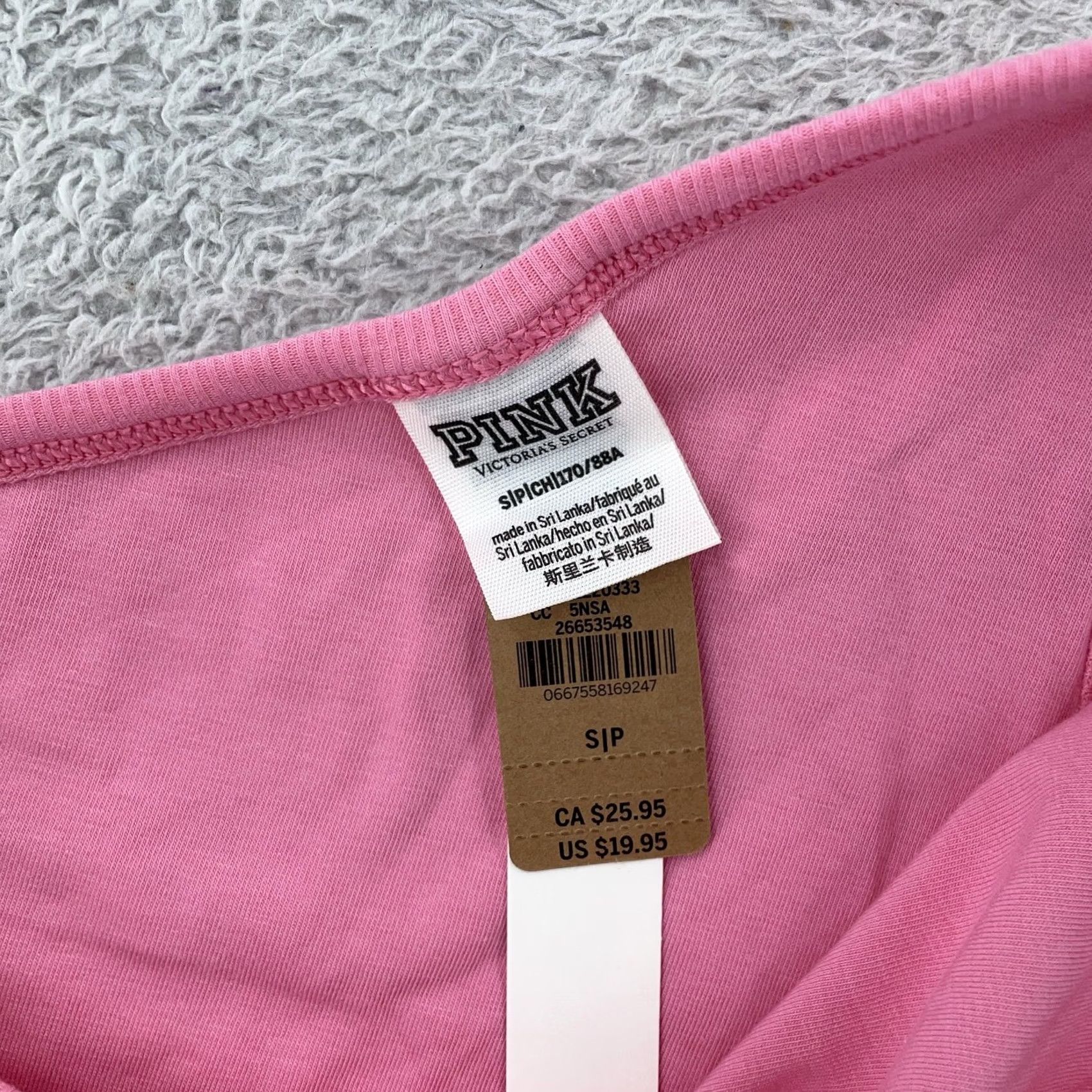 Pinko PINK Victoria's Secret Ribbed One Shoulder Crop Top Womens Small Pink 125618-086 Size S / US 4 / IT 40 - 6 Thumbnail
