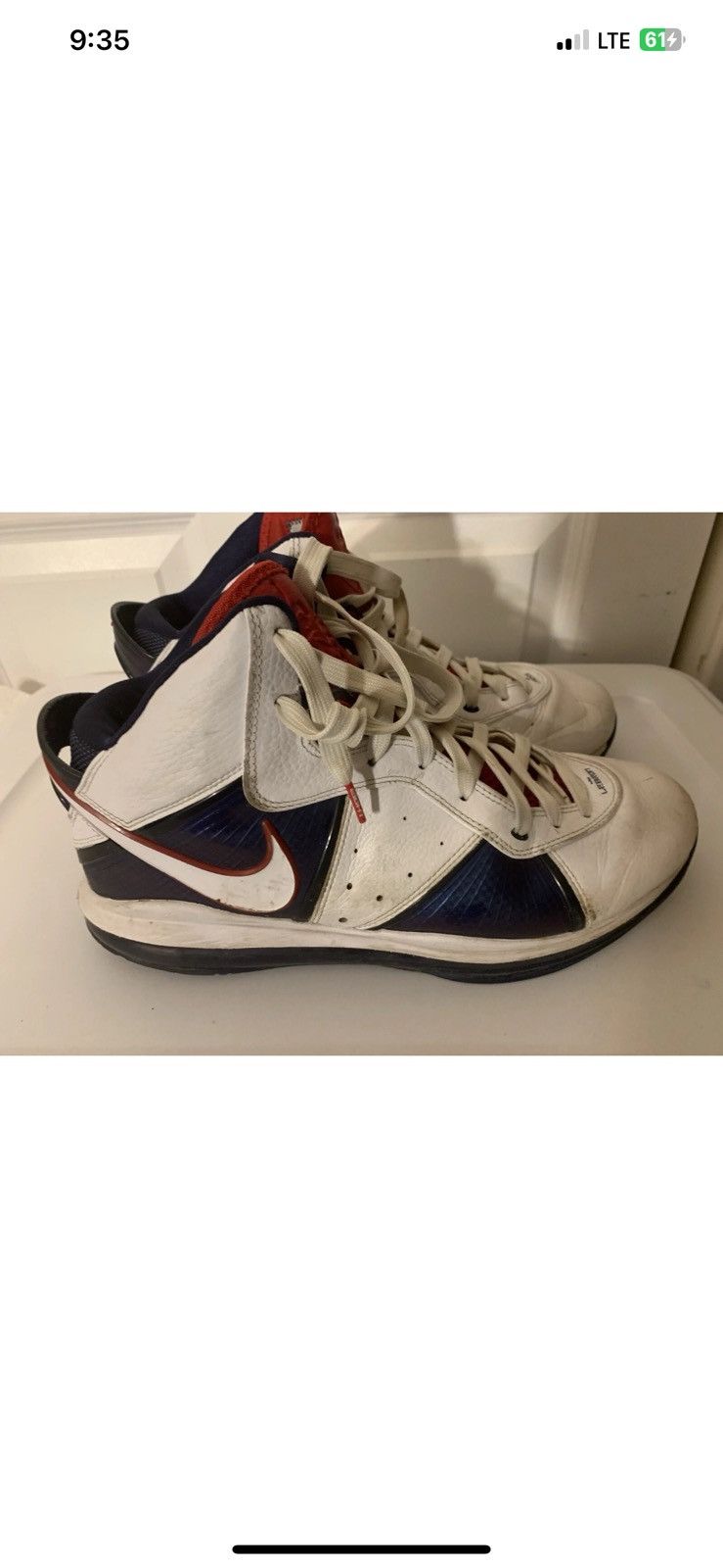 Nike Nike mens sz. 13 Lebron 8 Flywire 417098-100 blue white Size US 13 / EU 46 - 1 Thumbnail