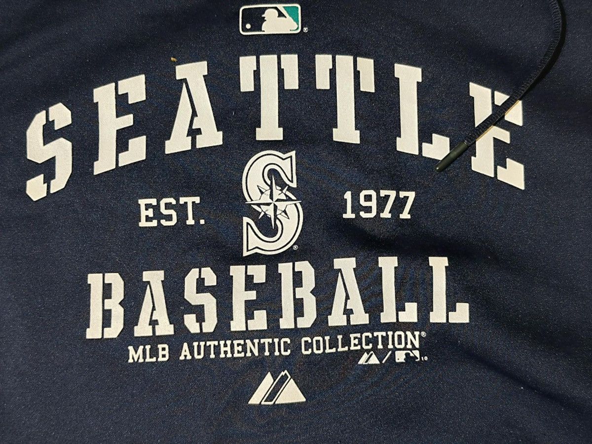 Majestic × Vintage Majestic Seattle baseball hoodie sweatshirt size L Size US L / EU 52-54 / 3 - 2 Thumbnail
