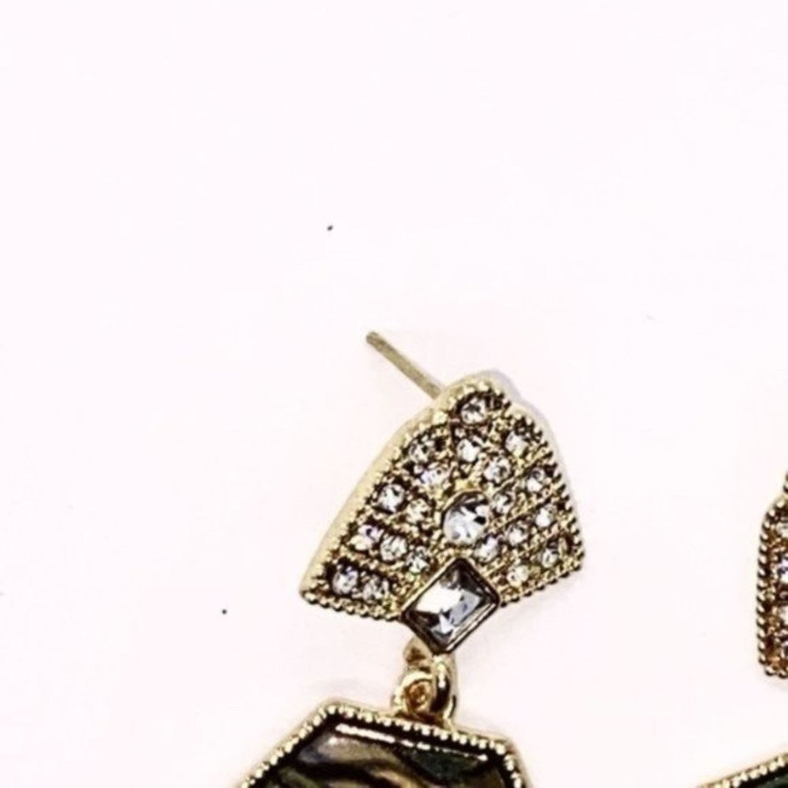 Other NWT Gold-Tone Crystal Abalone Colored Dangle Earrings Size ONE SIZE - 3 Thumbnail