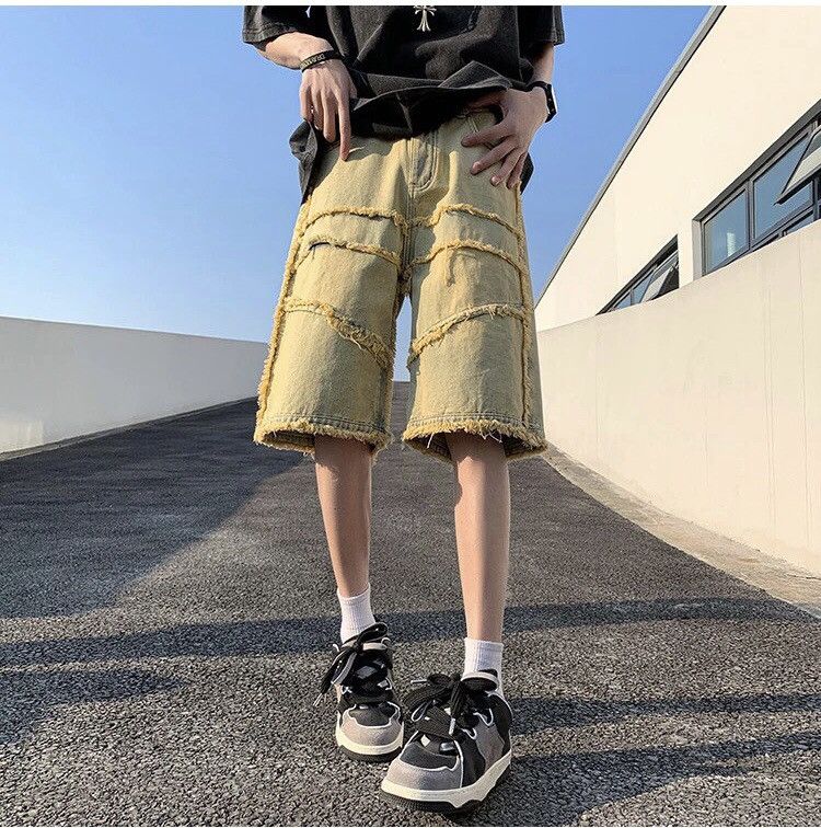Japanese Brand American High Street Men's Wide Leg Denim Shorts Size US 32 / EU 48 - 3 Thumbnail
