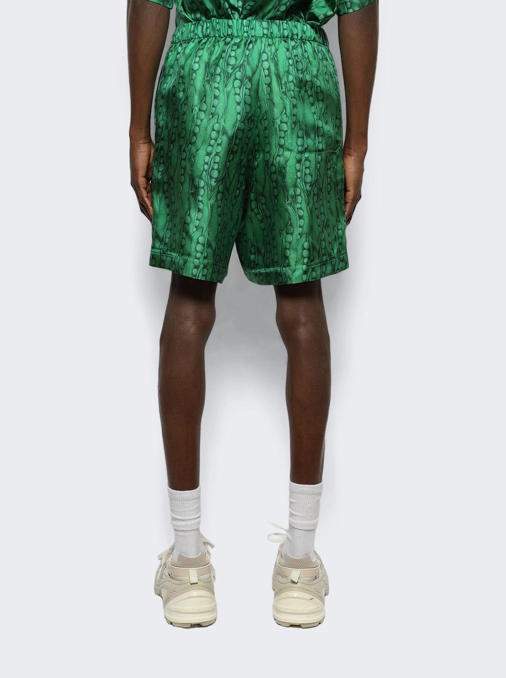 Givenchy o1mle0426 Formal Elastic Shorts in Green Size US 34 / EU 50 - 5 Thumbnail