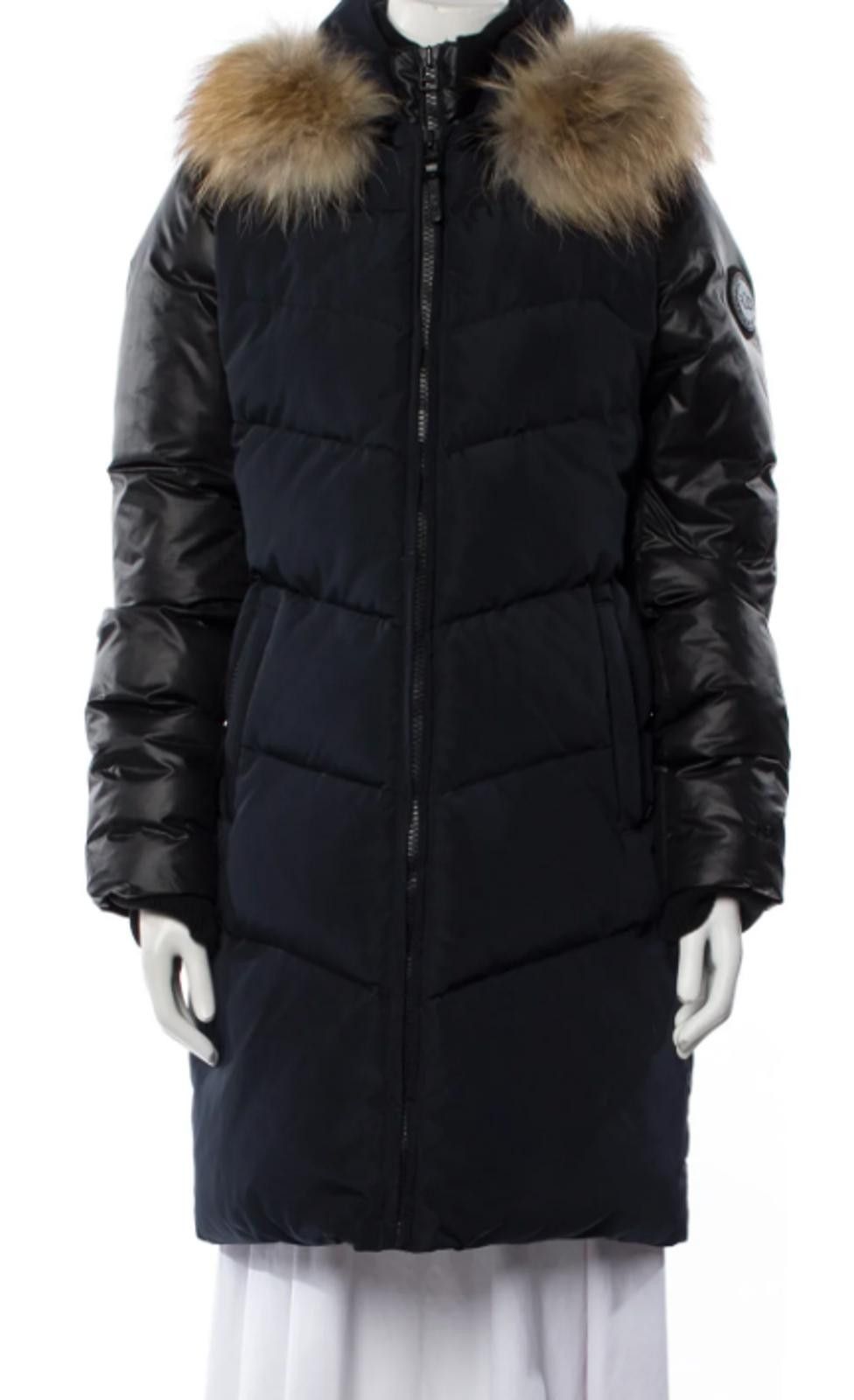 Rudsak Rudsak Mya quilted down puffer Dark Blue w/racoon hood Sz XL Size XL / US 12-14 / IT 48-50 - 3 Thumbnail