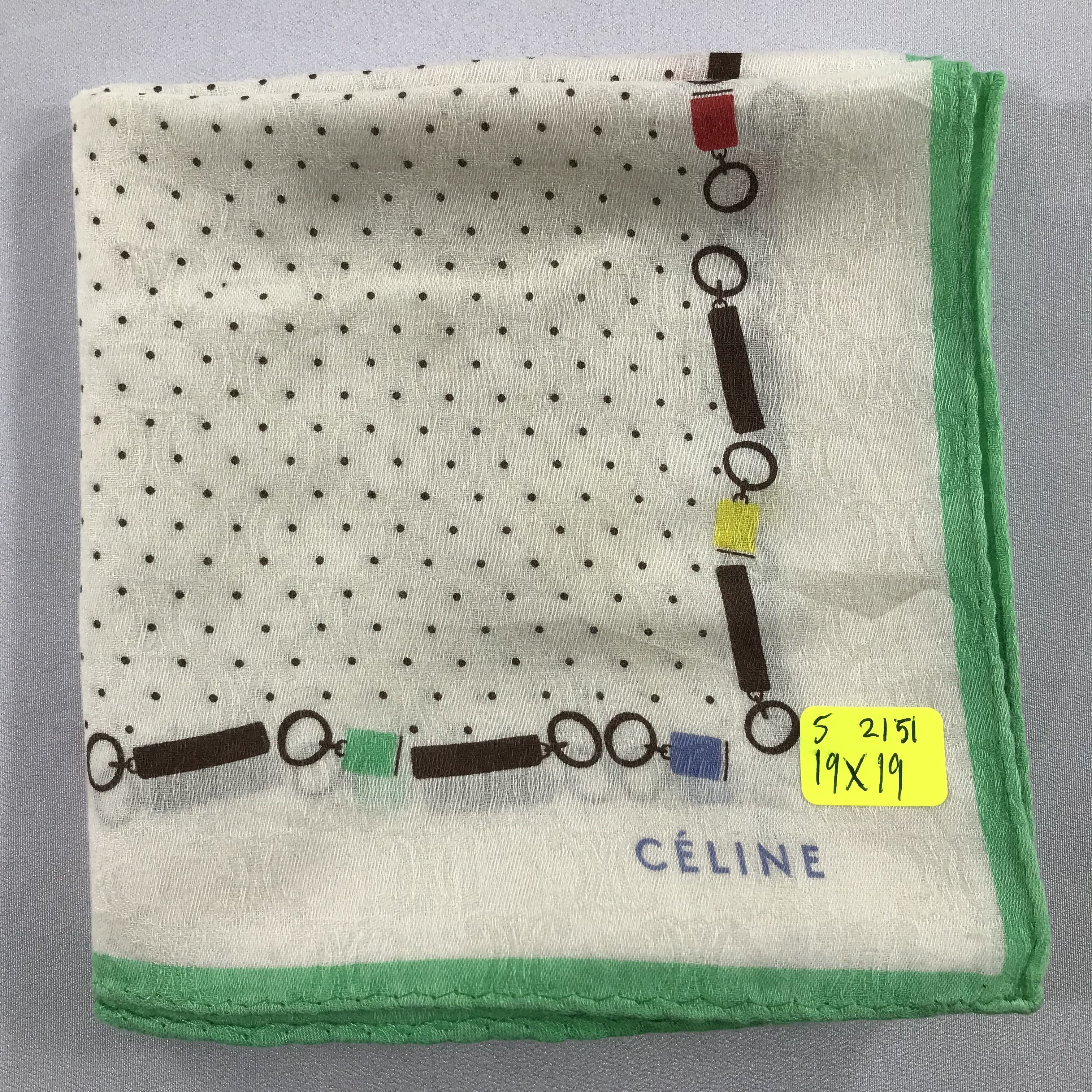 Celine × Vintage Celine Bandana / Handkerchief / Neckerchief - S2151 Size ONE SIZE - 5 Thumbnail