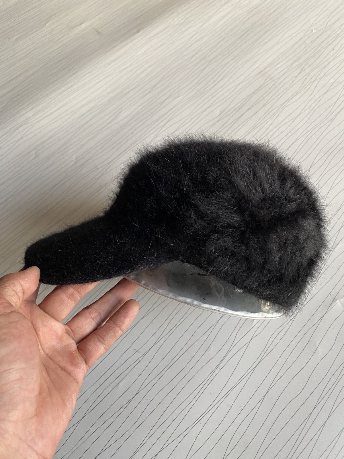 Le Grande Bleu (L.G.B.) Avant-Garde Faux Fur Baseball Cap Clear Vinyl Brim Size ONE SIZE - 4 Thumbnail