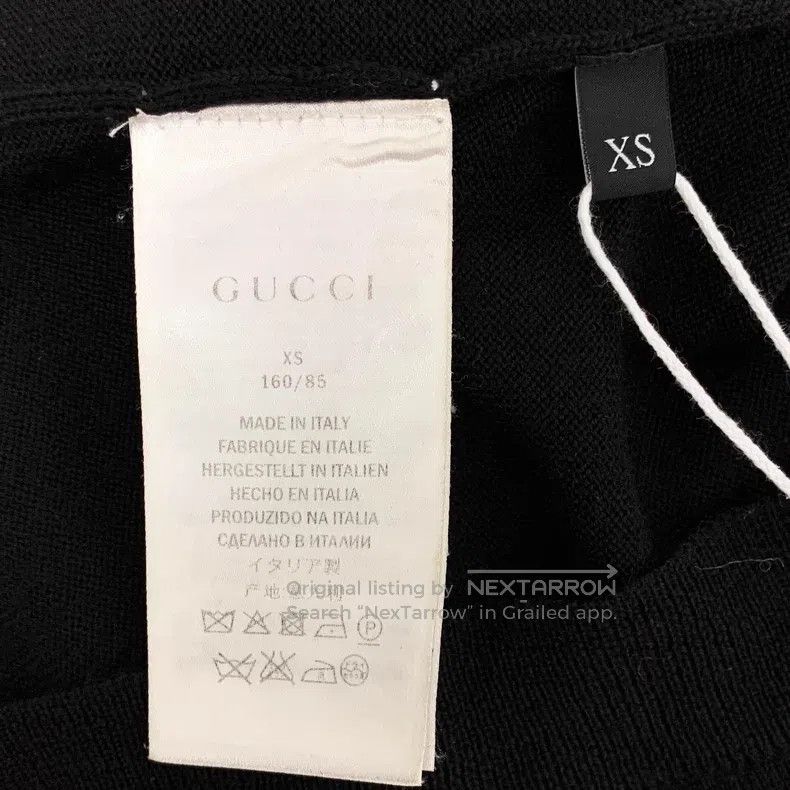 Gucci Gucci Black bow diamond wool round-neck short-sleeved swea Size XS / US 0-2 / IT 36-38 - 7 Thumbnail