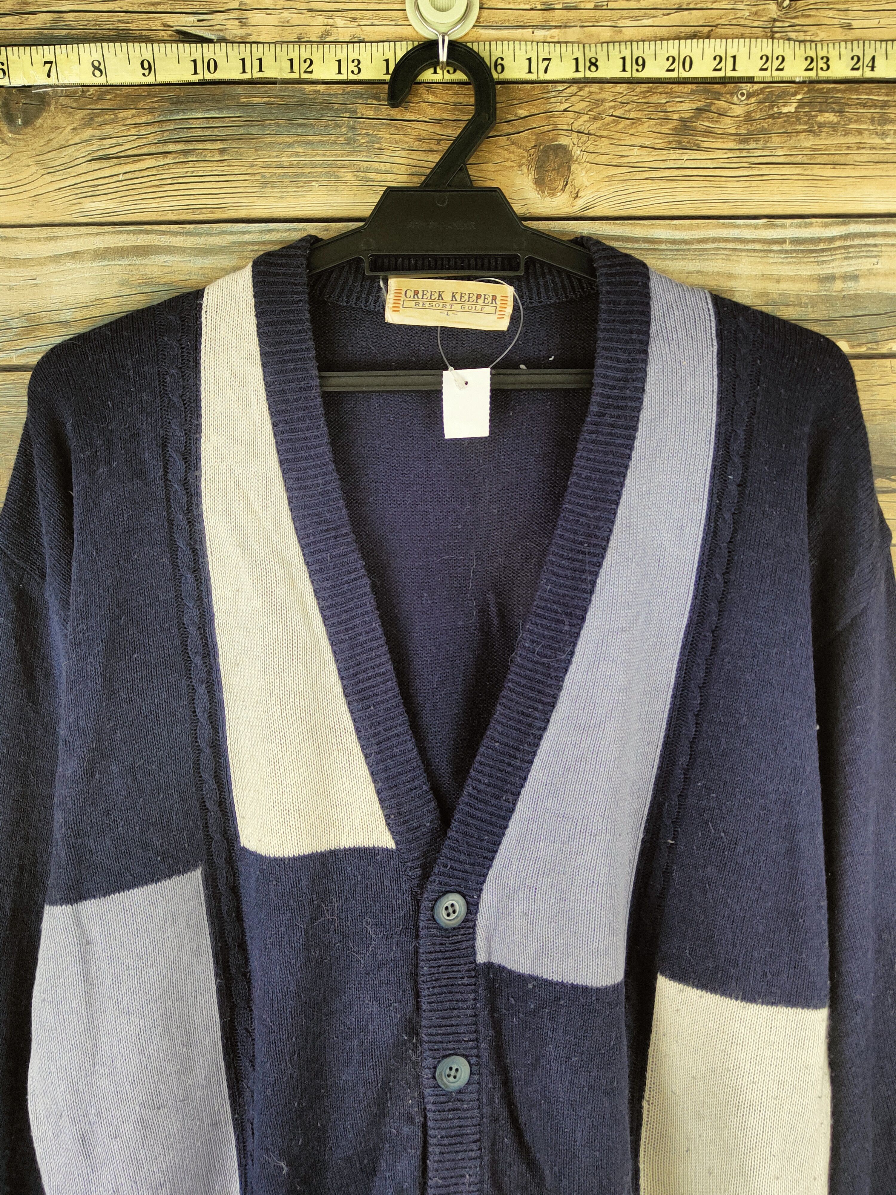 Japanese Brand DL Creek Keeper Navy Knitwear Cardigans #46-559 Size US L / EU 52-54 / 3 - 2 Thumbnail