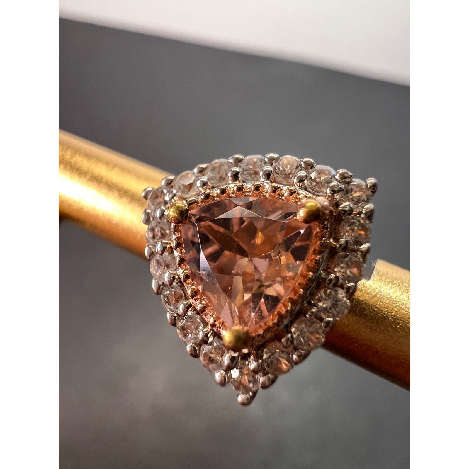 Other Morganite and zircon rose gold over sterling stud earrings Size ONE SIZE - 7 Thumbnail