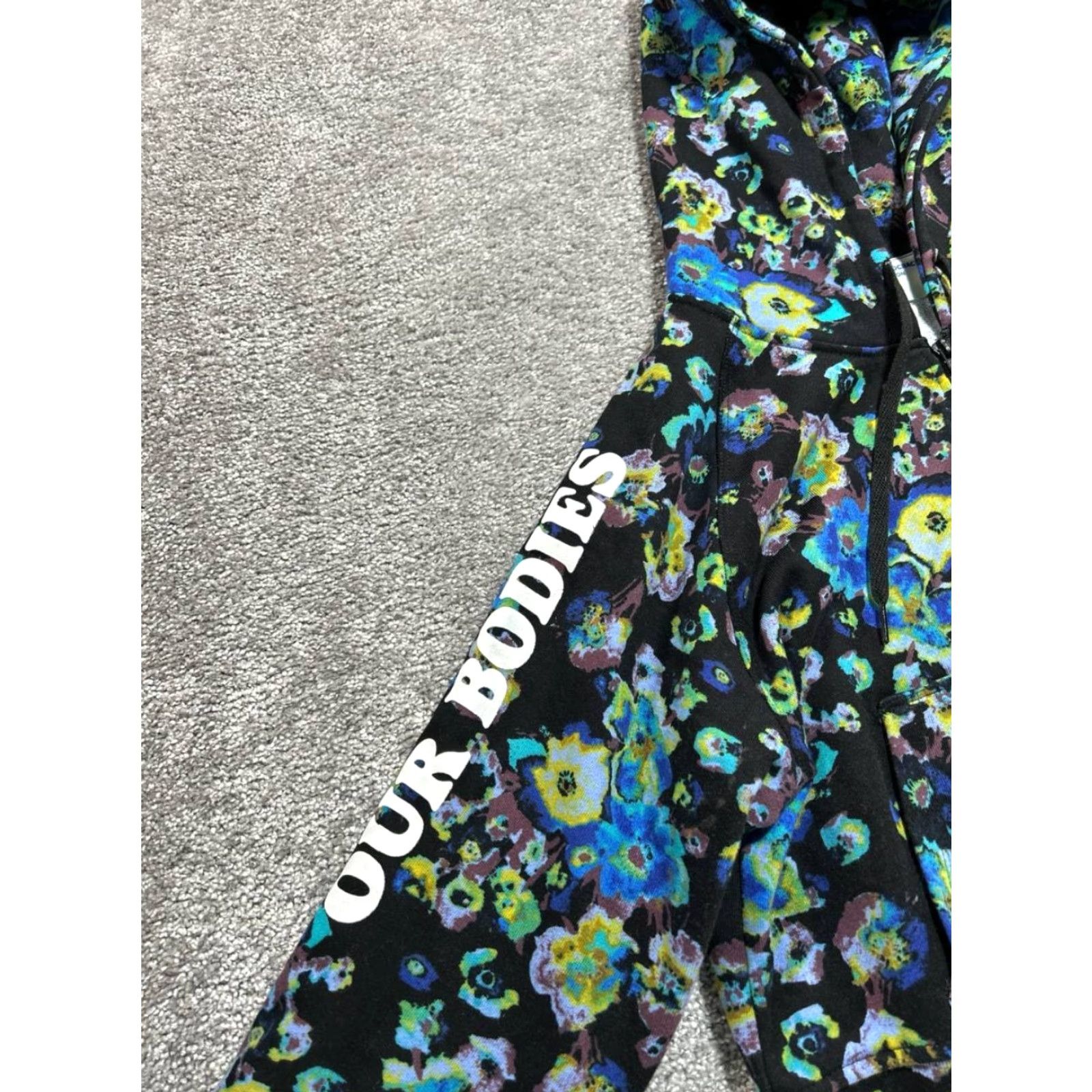 Ulla Johnson Ulla Johnson Hoodie Womens Medium Black Floral Our Bodies Our Votes Harris Walz Size M / US 6-8 / IT 42-44 - 4 Thumbnail