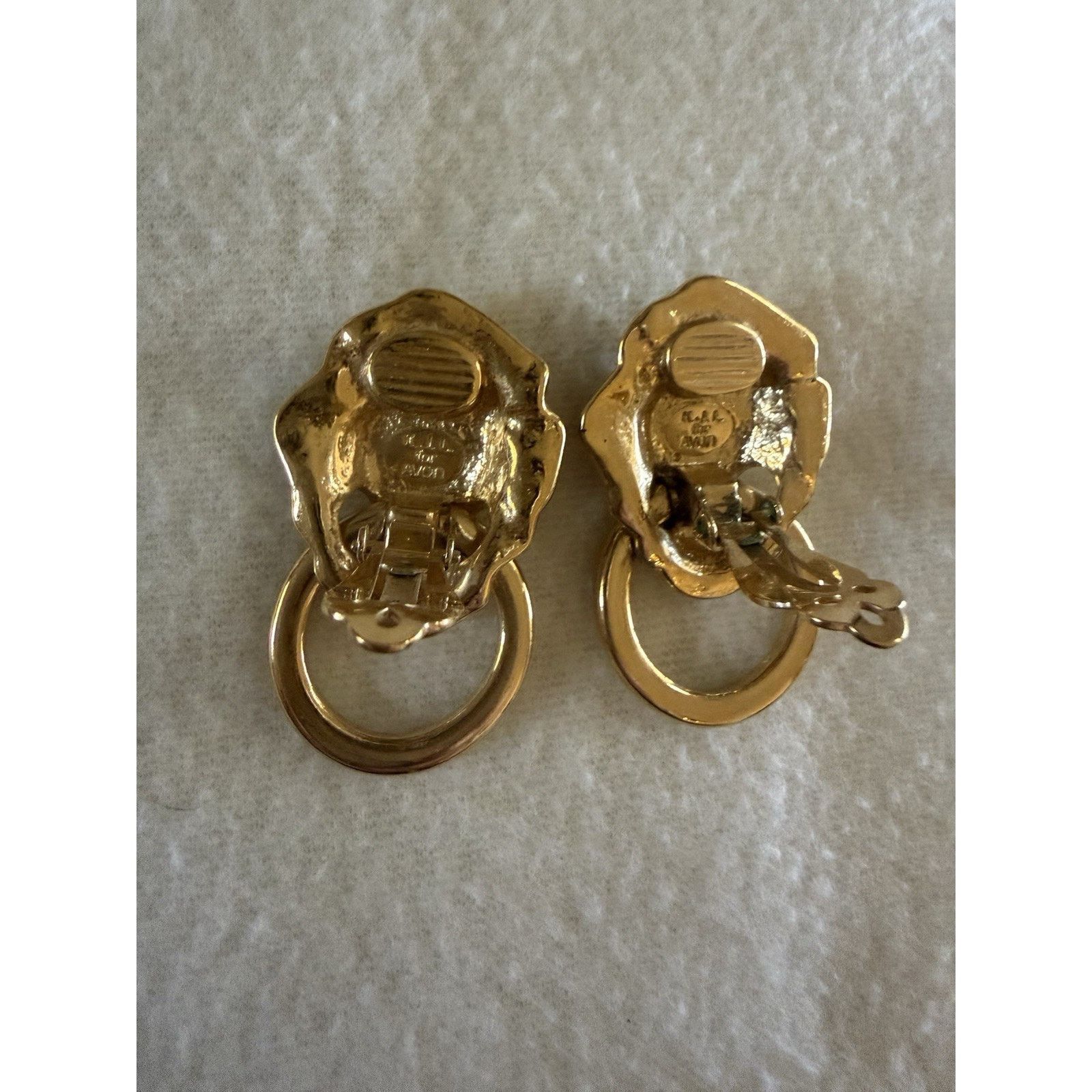 Kenneth Jay Lane Vintage KJL Kenneth J Lane Lion Earrings Rhinestone Avon Size ONE SIZE - 4 Thumbnail
