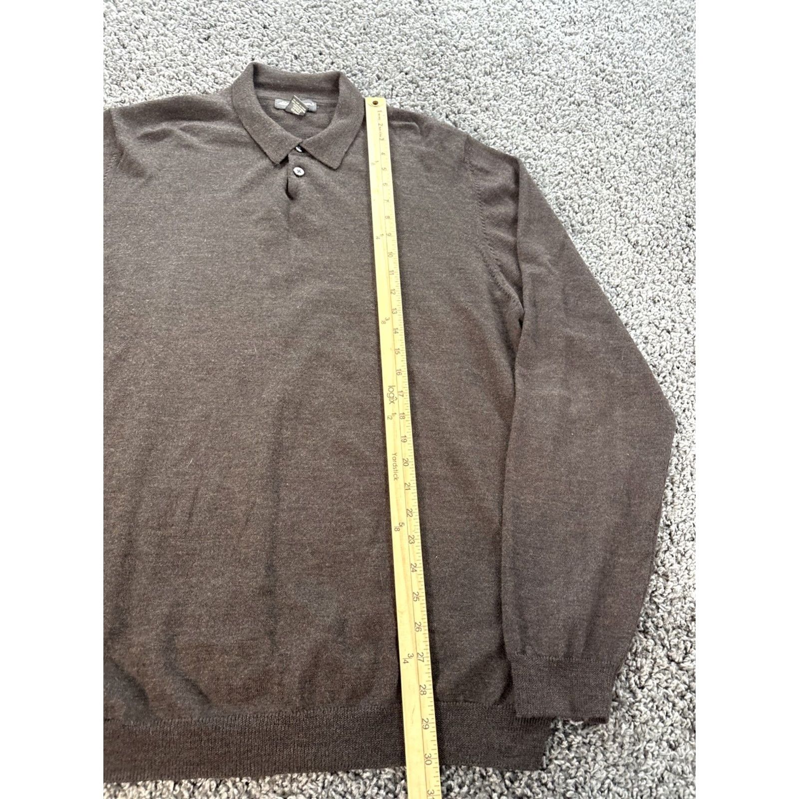Eddie Bauer Eddie Bauer Sweater Mens XLT Brown Merino Wool Pullover Knit Lightweight Men’s Size XLT Short Details: Collared Neck Size US XL / EU 56 / 4 - 2 Thumbnail
