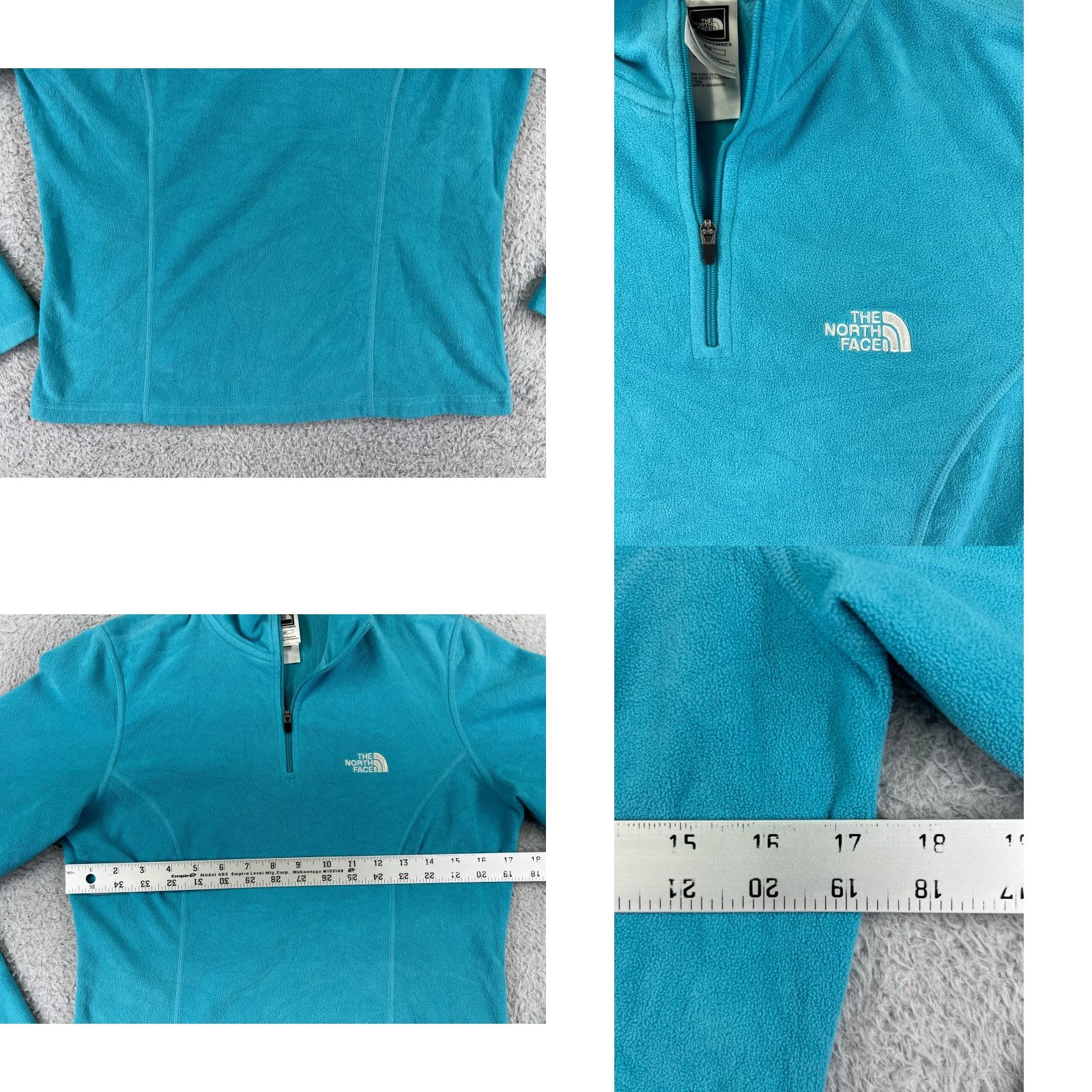 The North Face The North Face Sweater Women Small Blue TKA 100 Polyester Fleece Mock Neck Pullover Casual Fall Winter Size S / US 4 / IT 40 - 8 Thumbnail