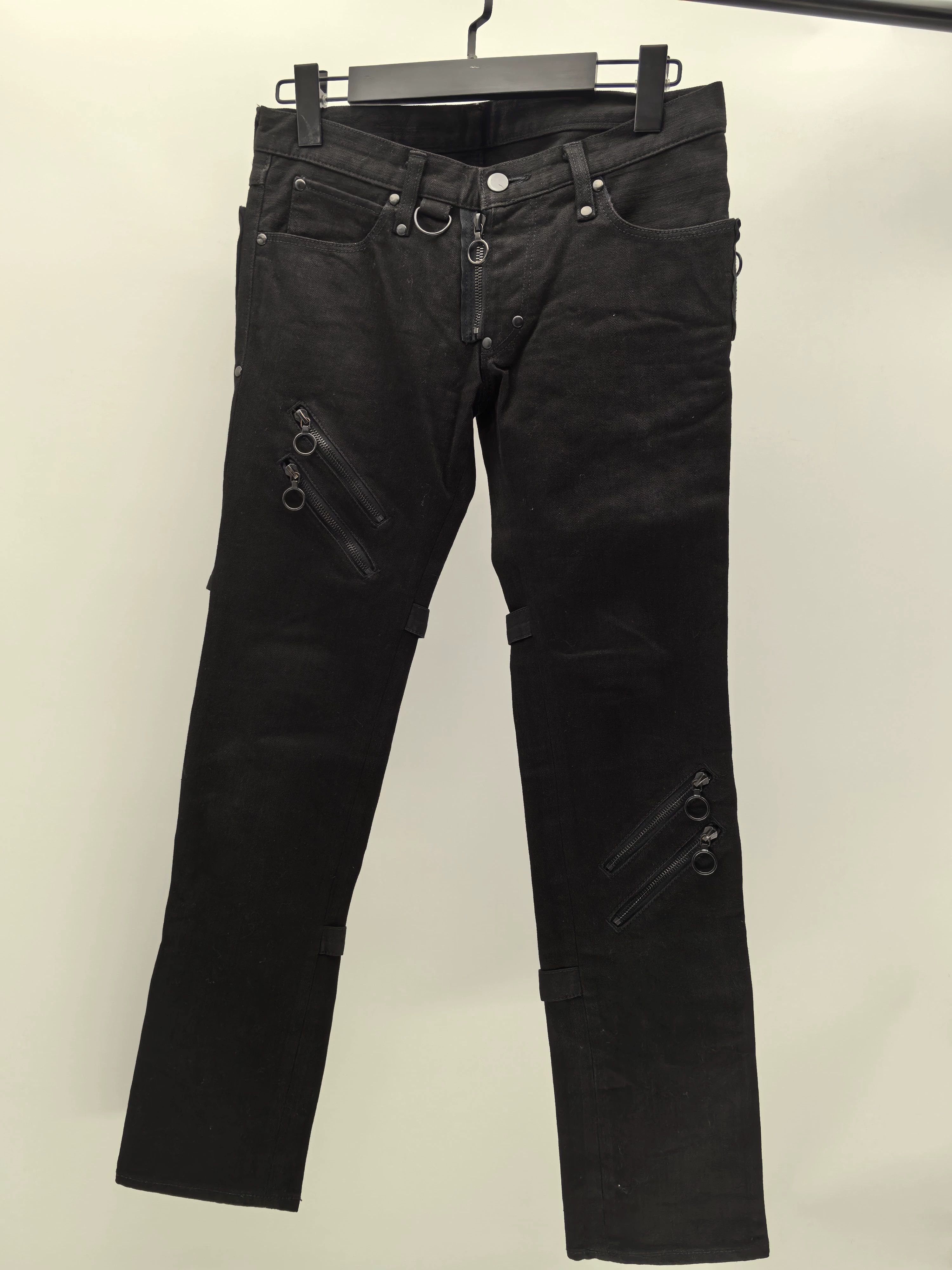 Number (N)ine Number (N)ine AW03 Velvet Zipper Hem Pants | Size