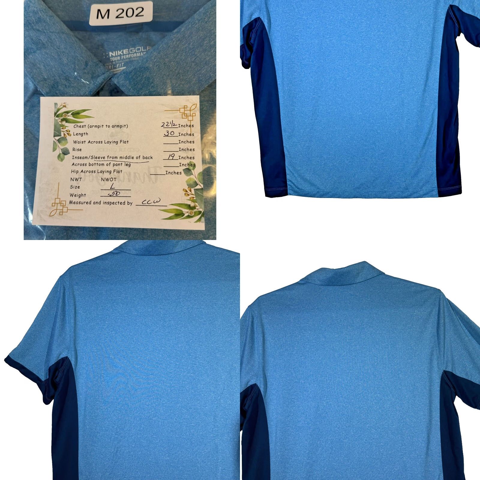 Nike Nike Golf Polo Shirt Men's L Navy Blue Dri-Fit Polyester Tour Performance Size US L / EU 52-54 / 3 - 8 Thumbnail