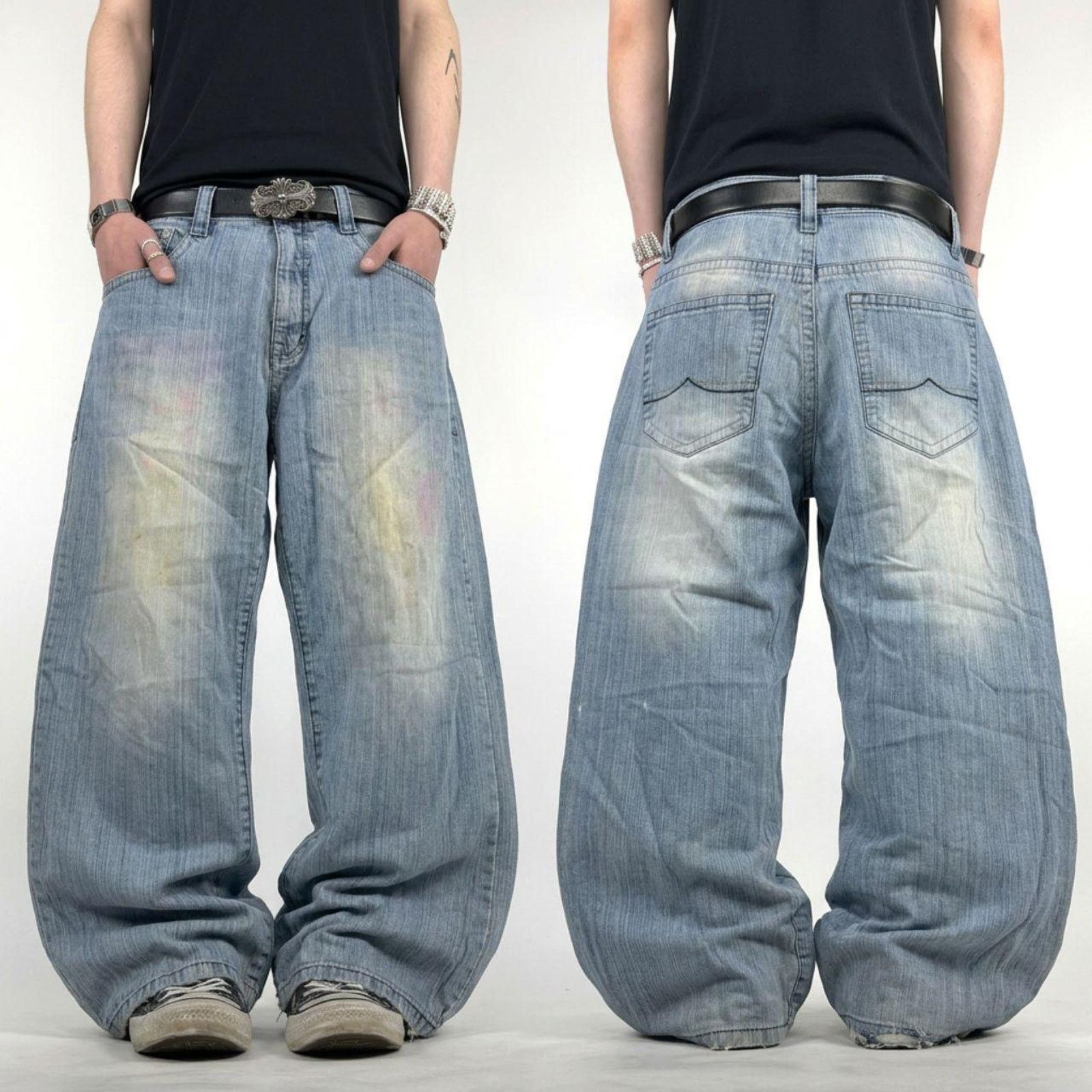 Avirex × Japanese Brand × Vintage Vintage y2k avirex grunge archive faded baggy wide leg jeans Size US 38 / EU 54 - 1 Thumbnail