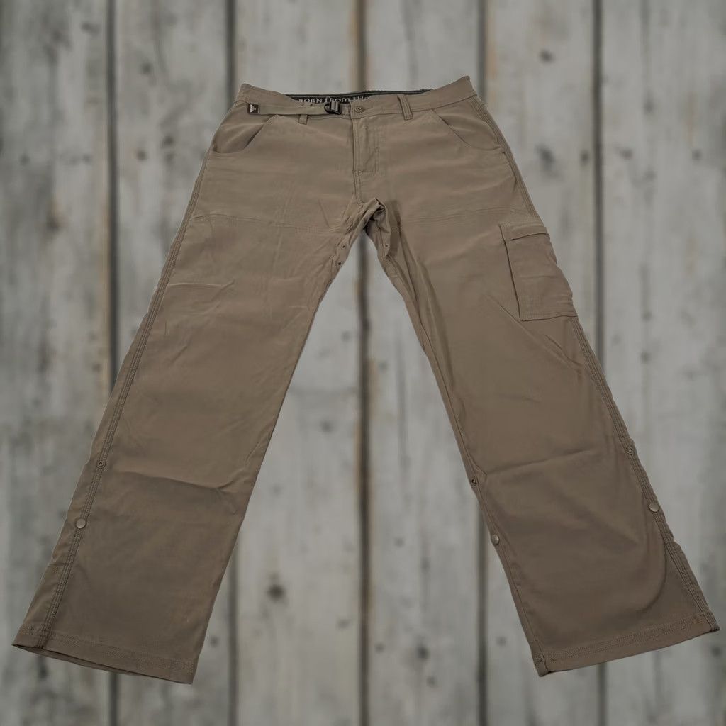 Prana prAna Pants Mens 34x30 Brown Stretch Zion Belted Cargo Lightweight Nylon Hike Size US 34 / EU 50 - 1 Thumbnail