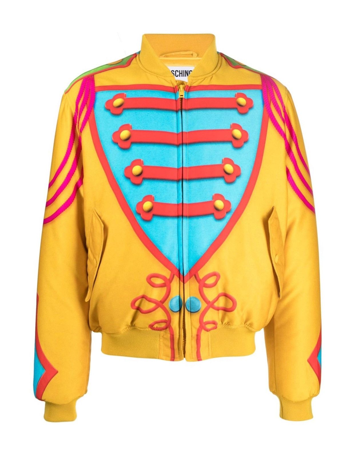 image of Moschino Band Print Bomber Jacket, Men's (Size Medium)