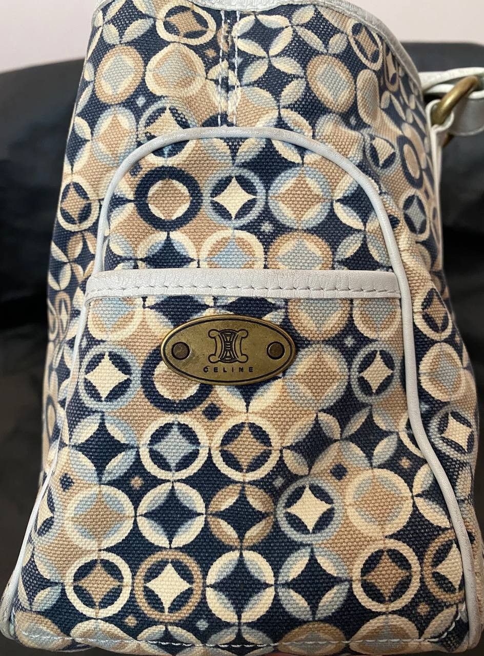 Celine 🔥 Celine Tote Bag Hand Ladies Boogie Navy Beige White Canvas Size ONE SIZE - 5 Thumbnail