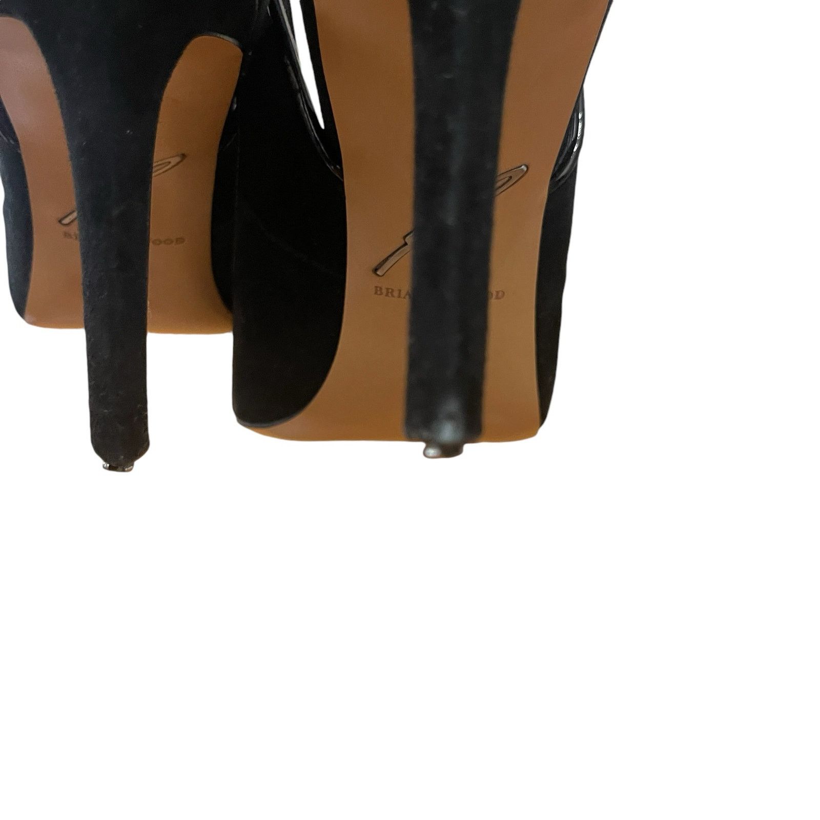Brian Atwood Brian Atwood Maya Black Suede Slingback Heel Size 8.5 Size US 8.5 / IT 38.5 - 7 Thumbnail