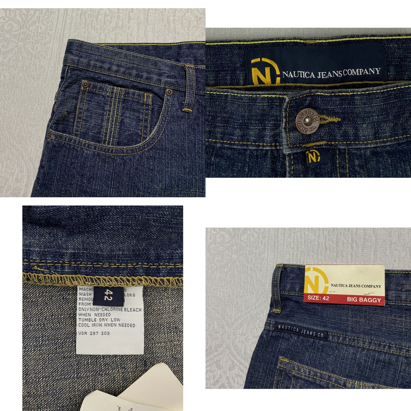 Nautica Nautica Jeans Shorts Mens 42 Blue Denim Baggy Carpenter Cargo Pocket Logo 90s Vintage Style Size US 42 / EU 58 - 8 Thumbnail