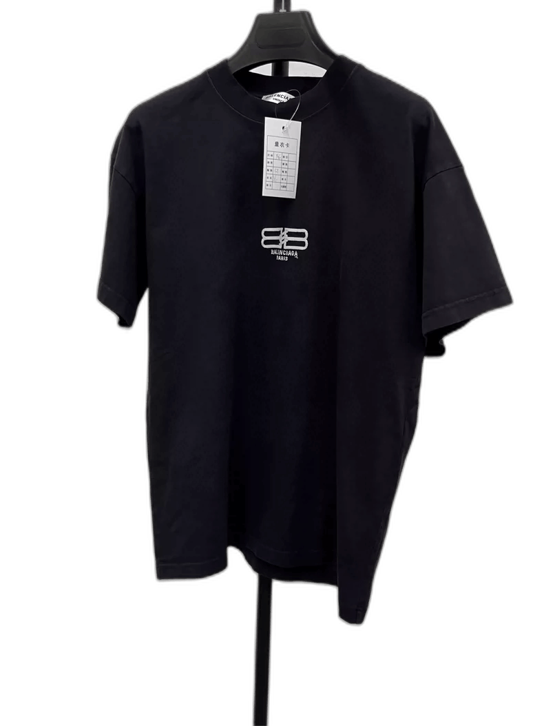 Balenciaga Balenciaga Embroidered Logo Short Sleeve TShirt-2505 Size US XS / EU 42 / 0 - 1 Thumbnail