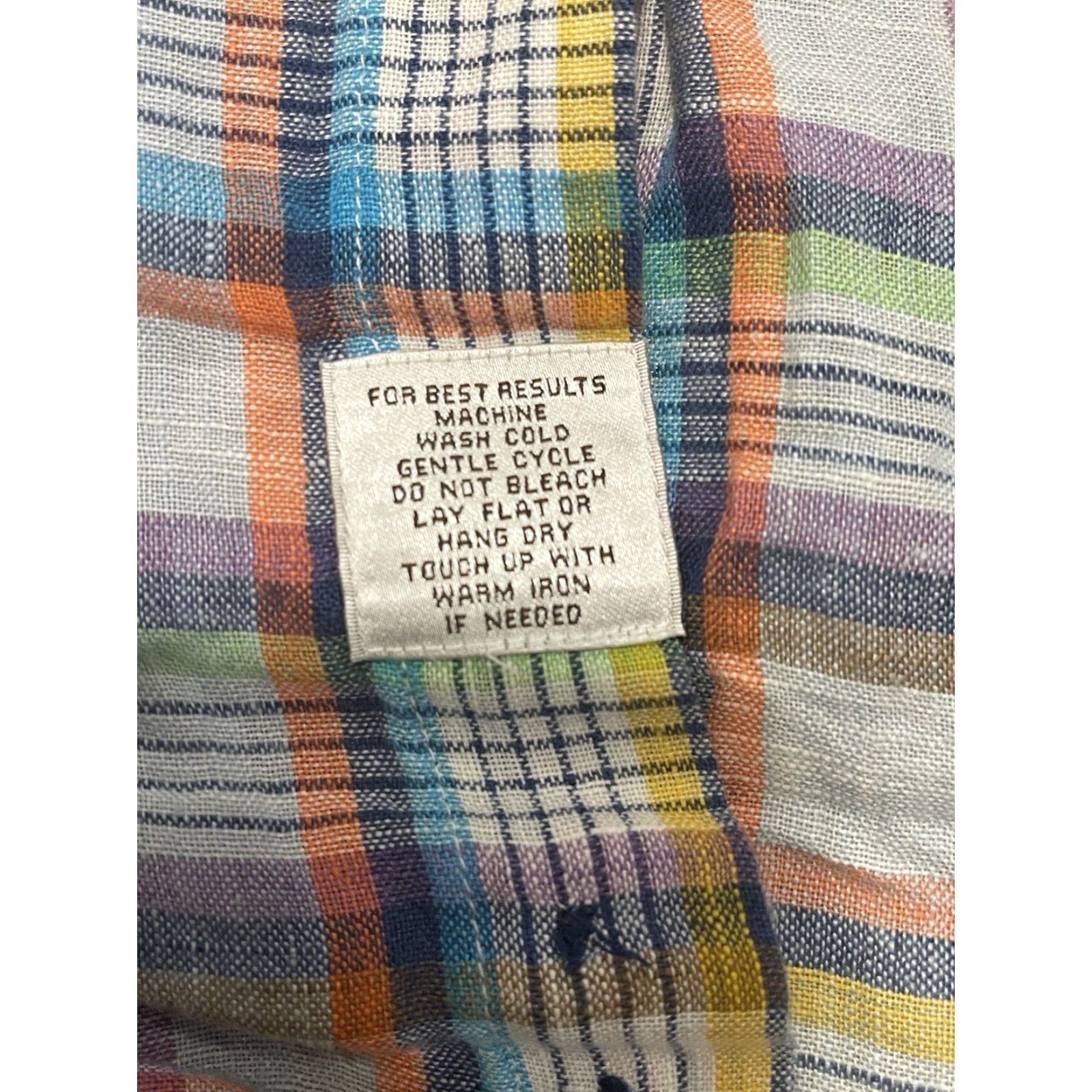 Peter Millar Peter Millar Shirt Men L Linen Plaid Blue Long Sleeve Button-Up Collar Size US L / EU 52-54 / 3 - 3 Thumbnail