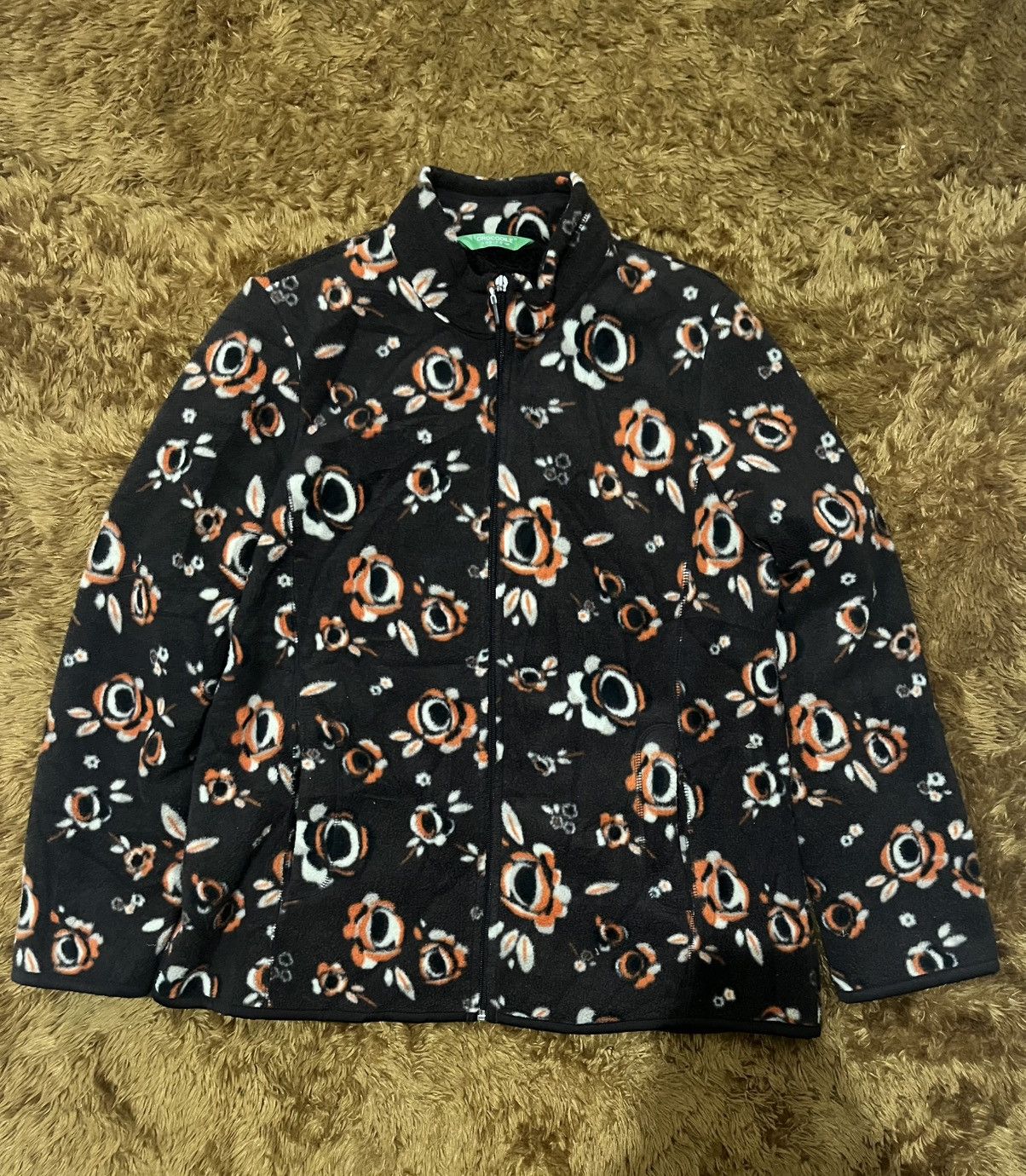 Japanese Brand Crocodile Ledies Thick Material Sweatshirt Zipper Y2k Style Size US L / EU 52-54 / 3 - 1 Thumbnail