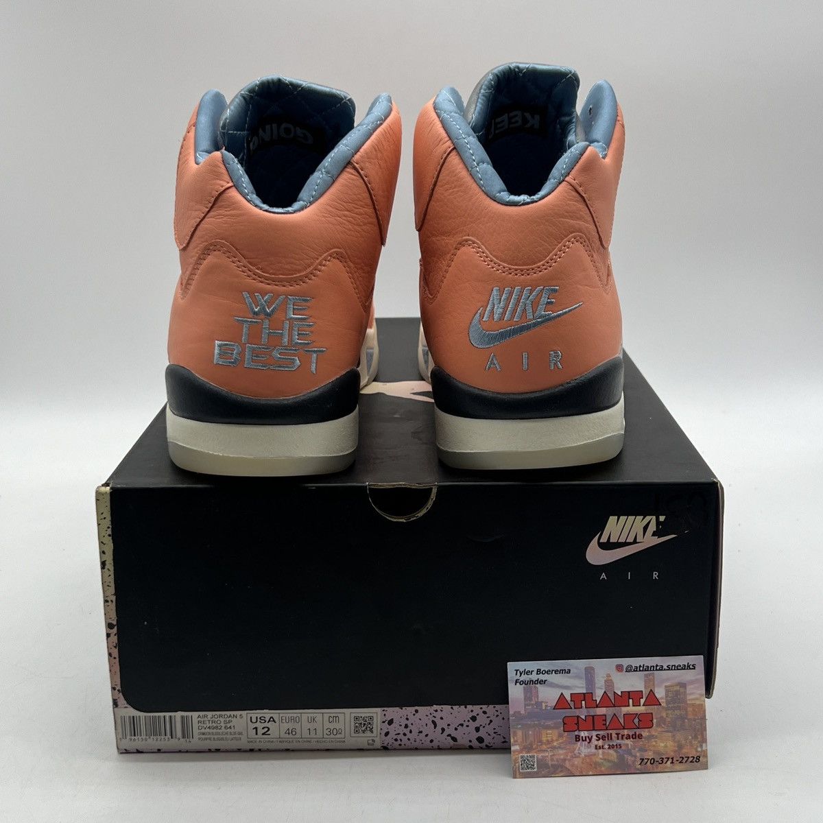 Jordan Brand DJ Khaled x air Jordan 5 we the best crimson bliss Size US 12 / EU 45 - 3 Thumbnail