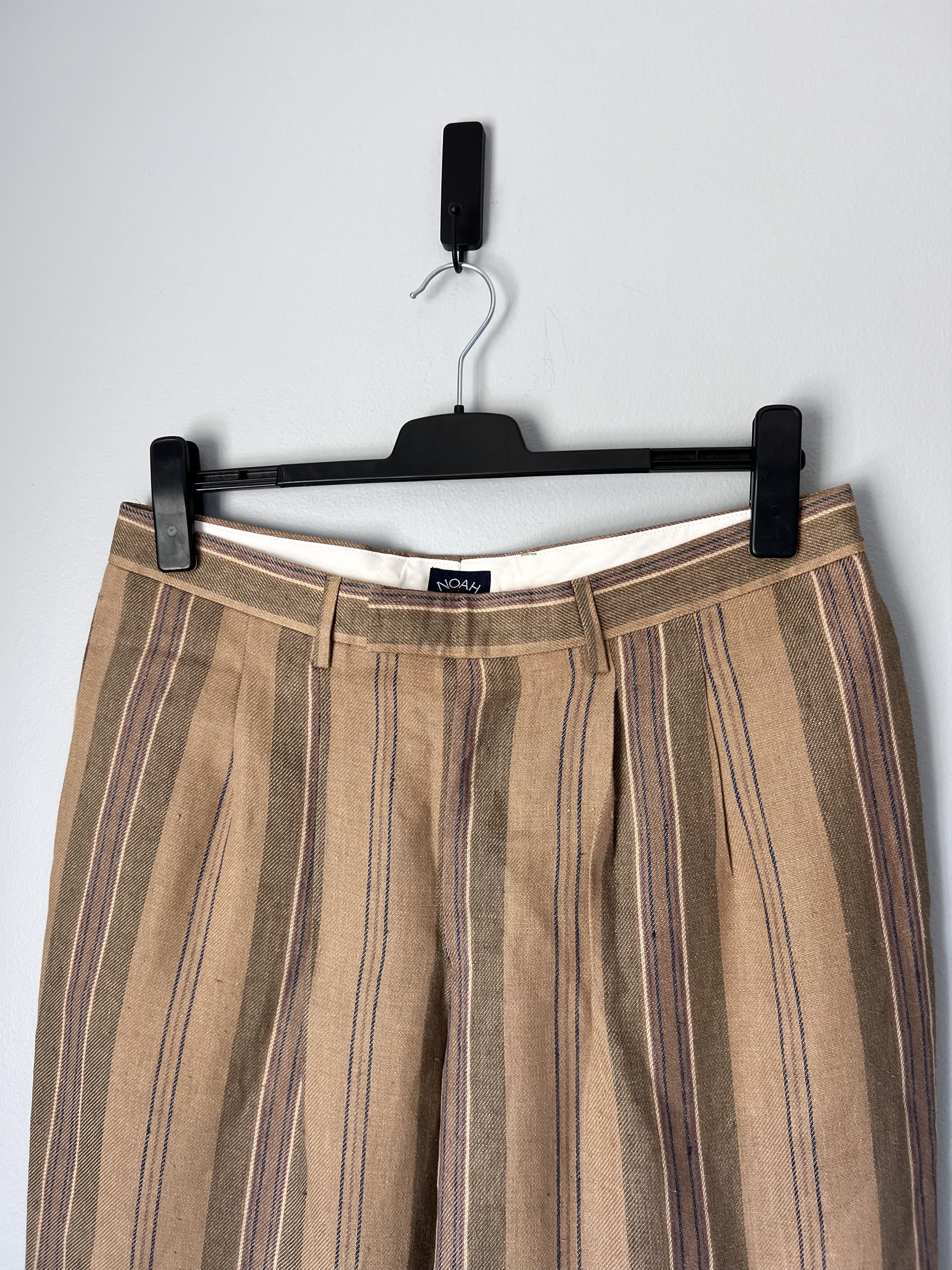 Noah Noah Linen Double Pleated Pants in Brown Size US 36 / EU 52 - 2 Thumbnail