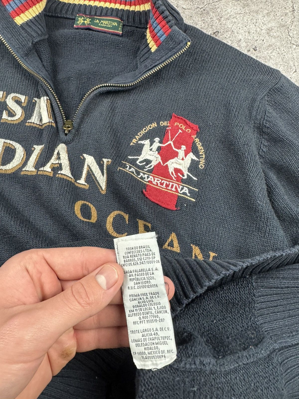 La Martina Vintage La Martina Buenos Aires Quarter 1/4Zip Sweatshirt Size US L / EU 52-54 / 3 - 9 Thumbnail