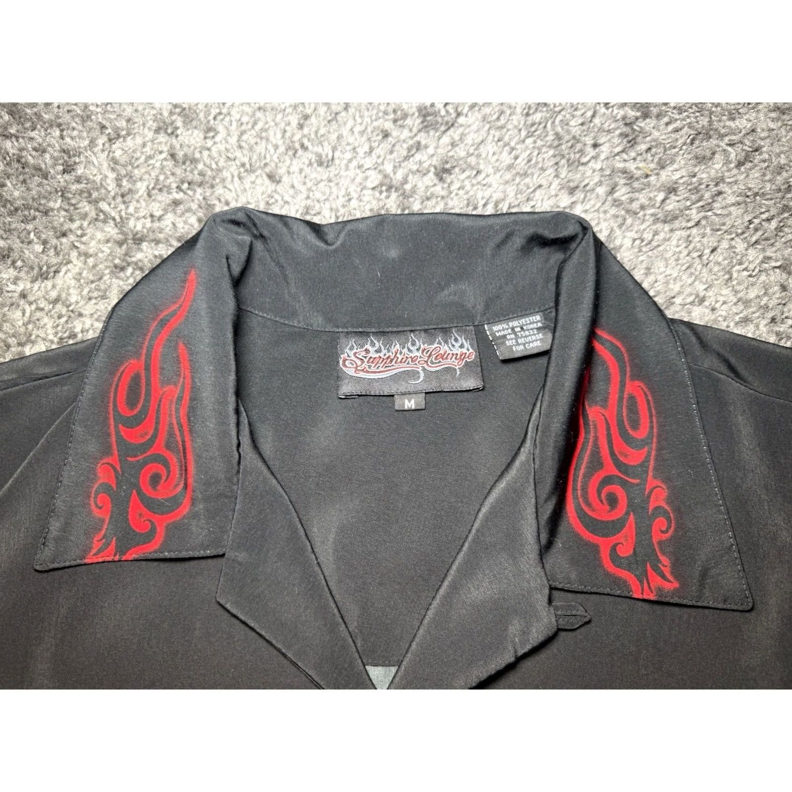 Vintage VINTAGE Sapphire Lounge Button-Up Shirt Men Med Dragon Tribal Streetwear Size US M / EU 48-50 / 2 - 4 Thumbnail