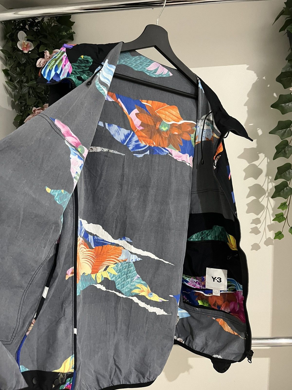 Yohji Yamamoto Y-3 by Yohji Yamamoto Floral Print Windbreaker Jacket Size US L / EU 52-54 / 3 - 3 Thumbnail