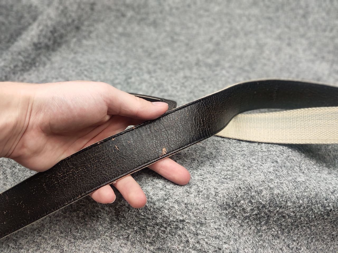 Puma Vintage Puma Logo Dark Brown Canvas Belt Y2K Style Size ONE SIZE - 13 Thumbnail
