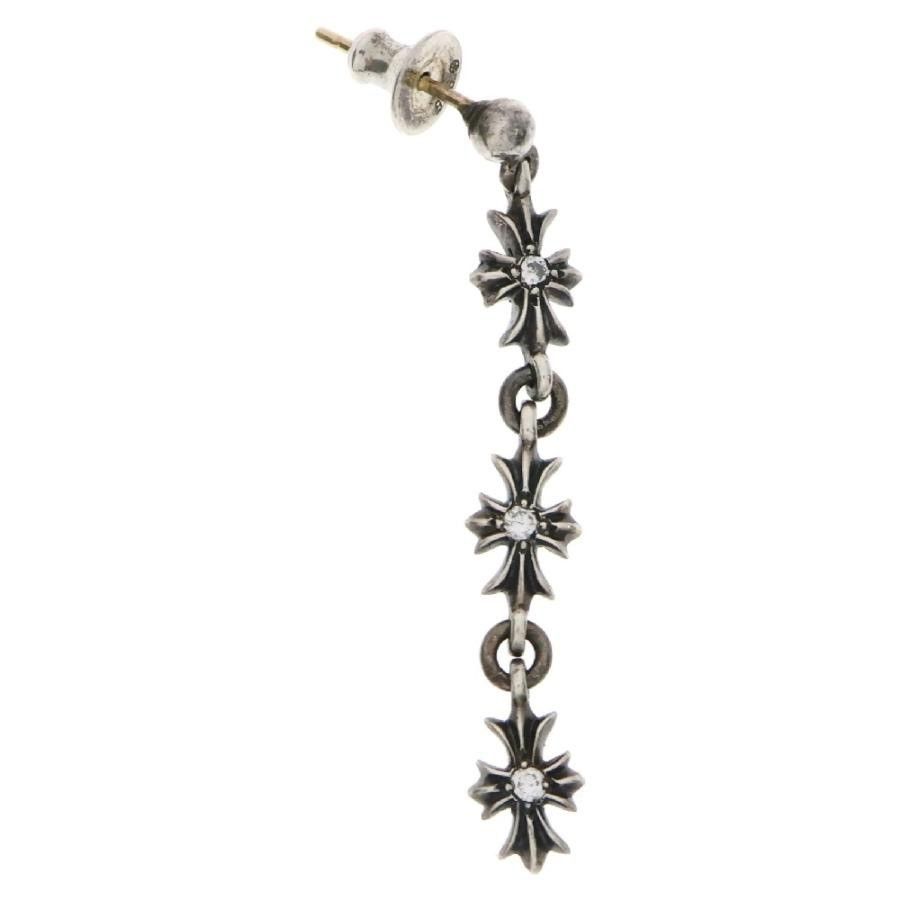 Chrome Hearts Chrome Hearts Tiny CH Cross Drop 3 Diamond Earring Size ONE SIZE - 2 Thumbnail