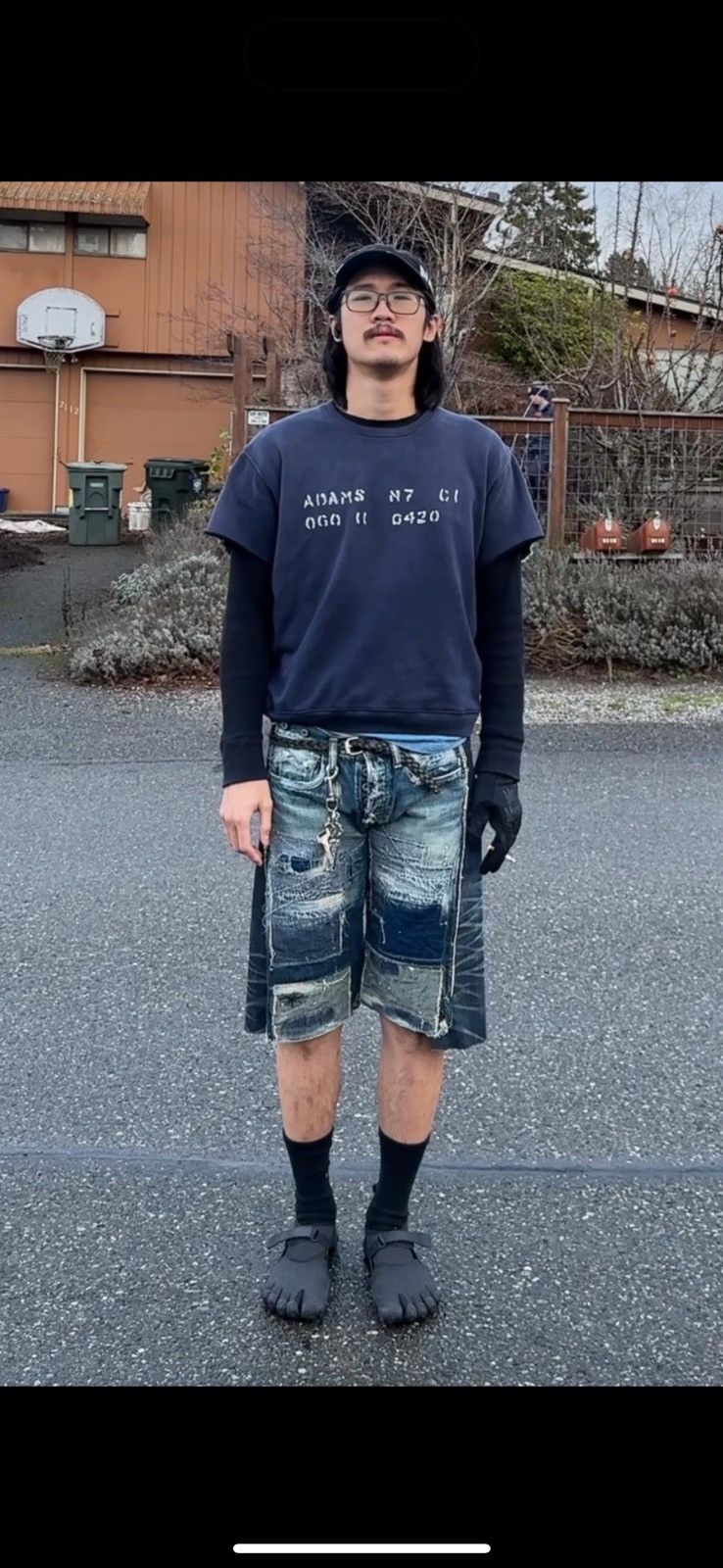 Kapital Selvedge Buckle Back Crash Boro Denim Shorts jort 5 pockets Size US 36 / EU 52 - 17 Thumbnail