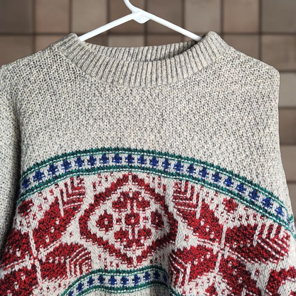American Eagle Outfitters VINTAGE American Eagle Outfitters Mens |L| Wool Blend Fair Isle Nordic Knit Crew Neck Sweater Shirt Size US L / EU 52-54 / 3 - 1 Thumbnail