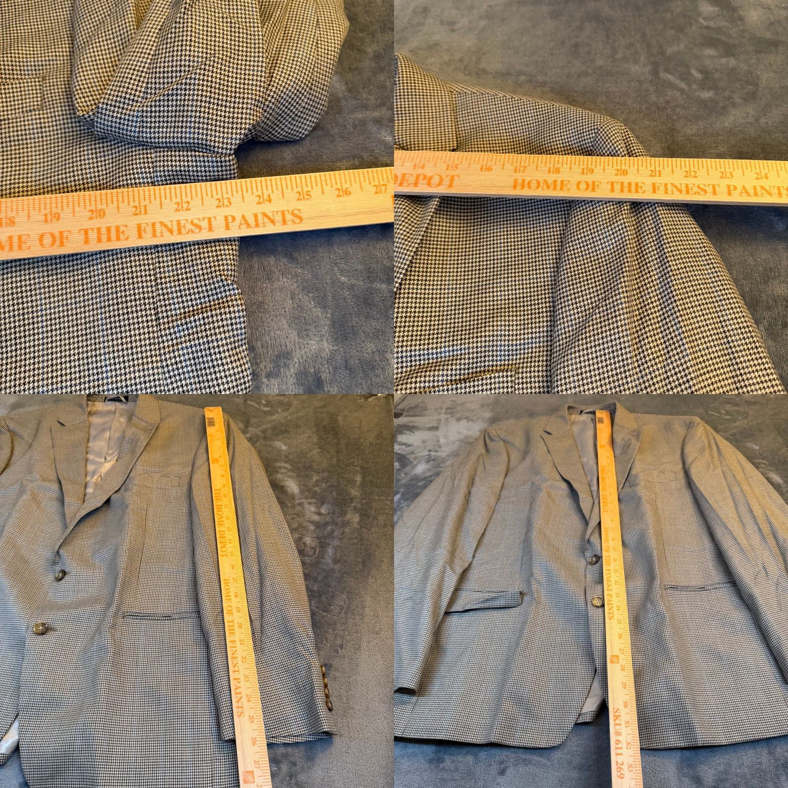 Ralph Lauren Lauren Ralph Lauren Houndstooth Blazer Jacket Sport Coat Two Button Mens 46 Beige Wool Check Business Casual 90s? No N/A Size 46R - 8 Thumbnail