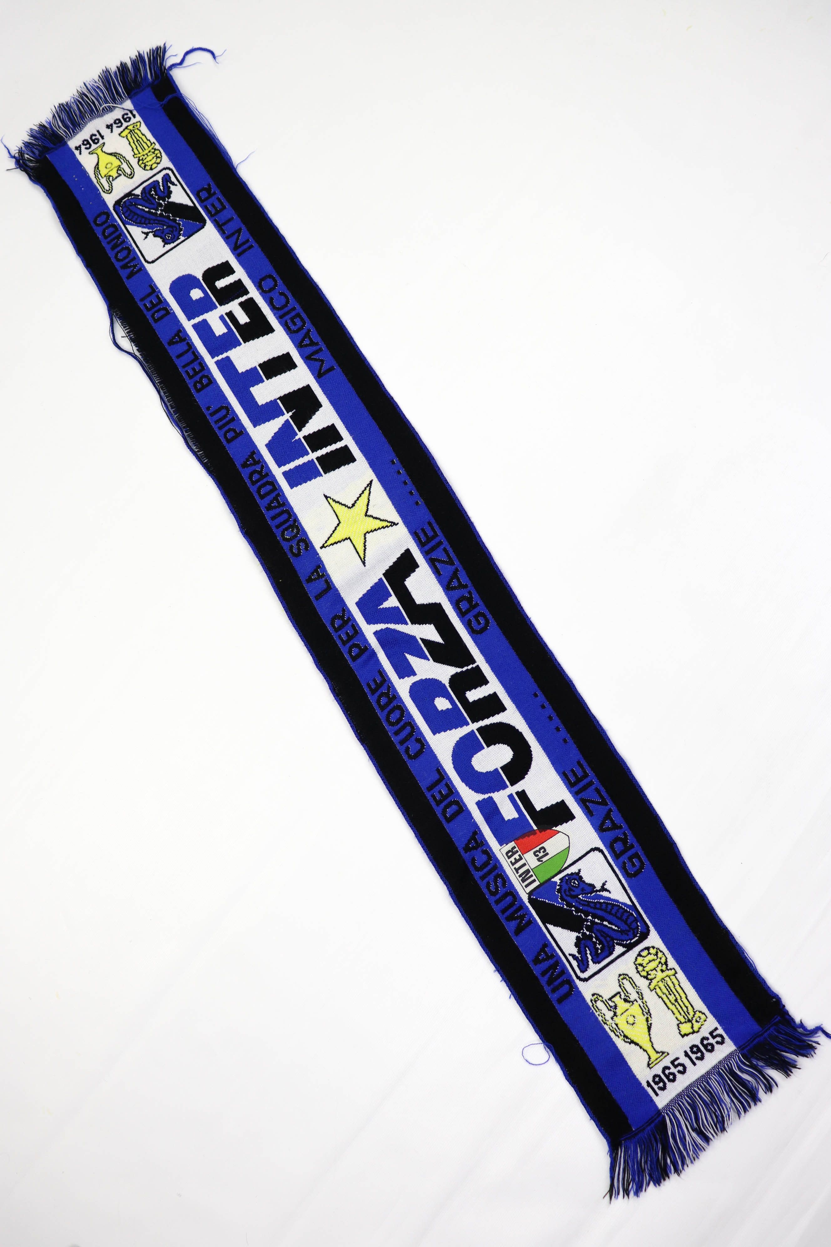 Vintage Vintage Forza Inter Blue Distressed Soccer Football Scarf Size ONE SIZE - 3 Thumbnail