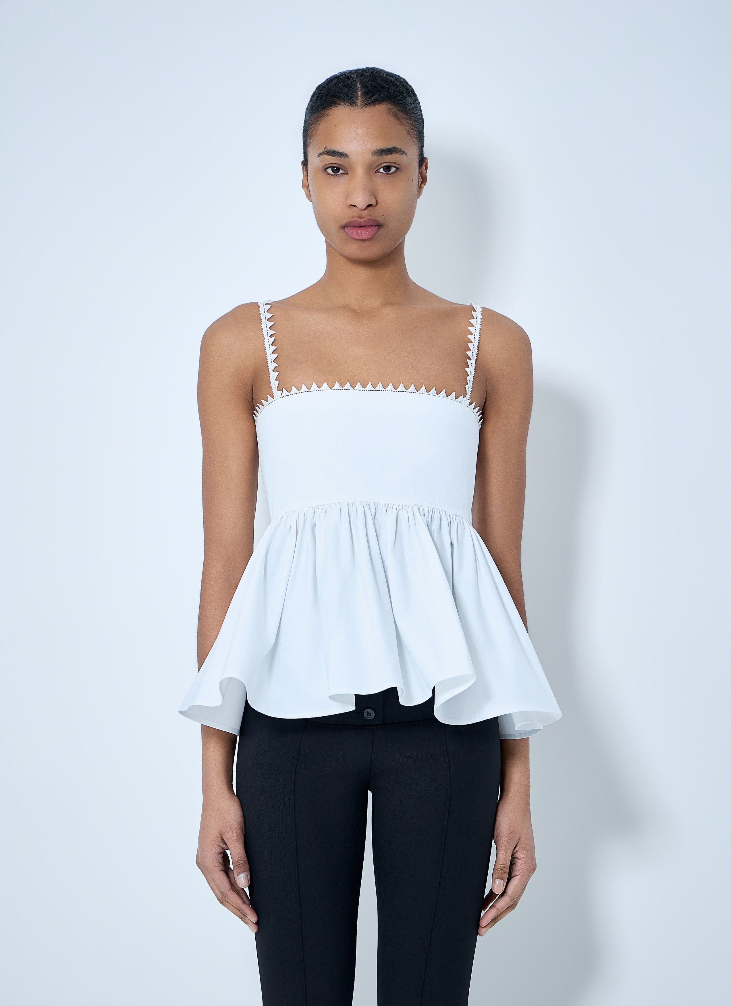 Jacquemus Peplum Top with Zigzag Trim Size S / US 4 / IT 40 - 1 Thumbnail