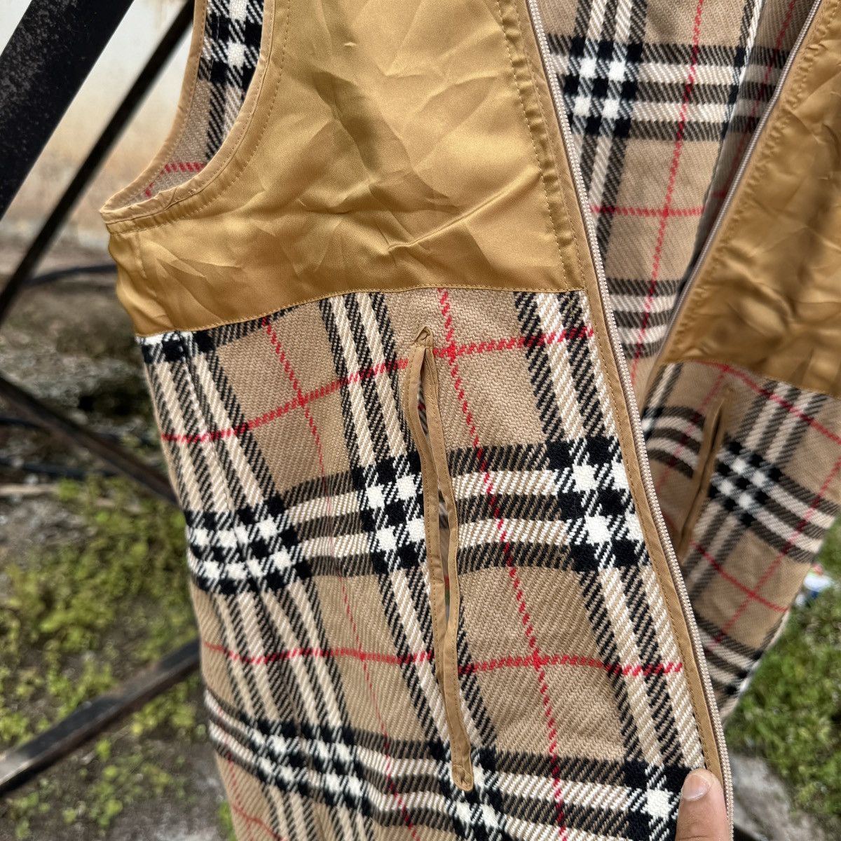 Burberry Vintage Burberrys Nova Check Wool Inner Lining Jacket Size 42L - 3 Thumbnail