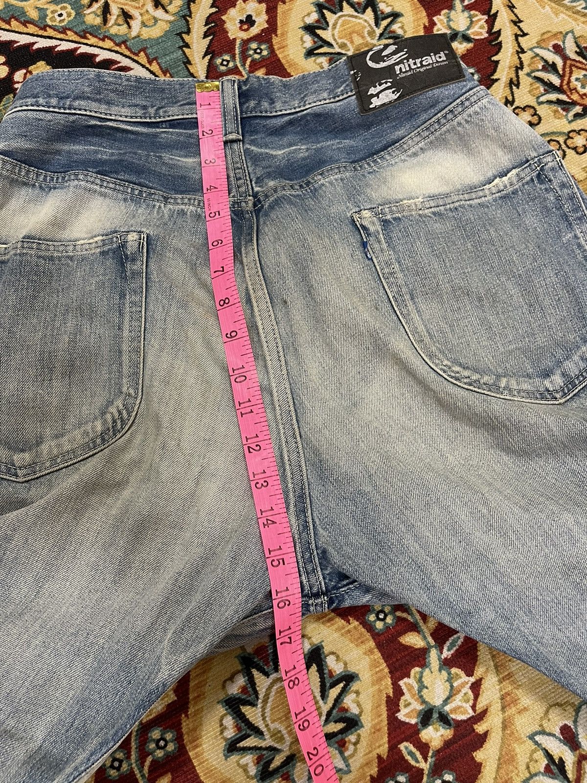 Nitraid Nitraid Destroyed Ripped Baggy Distressed Vintage Jeans Size US 35 - 20 Thumbnail