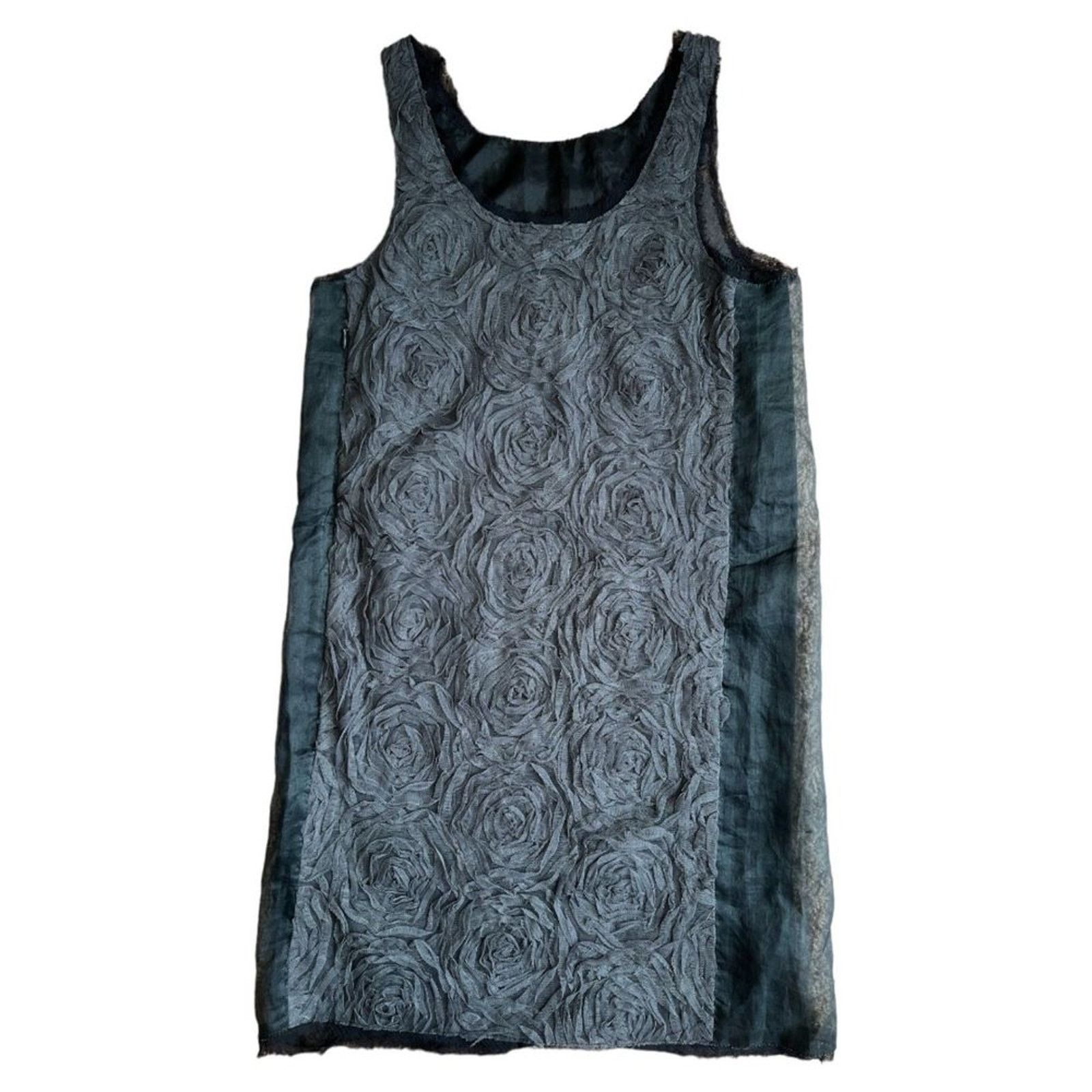 J.Crew J.CREW Gray Tulle Floral Patterned Sleeveless Dress, US0 Size XS / US 0-2 / IT 36-38 - 2 Thumbnail