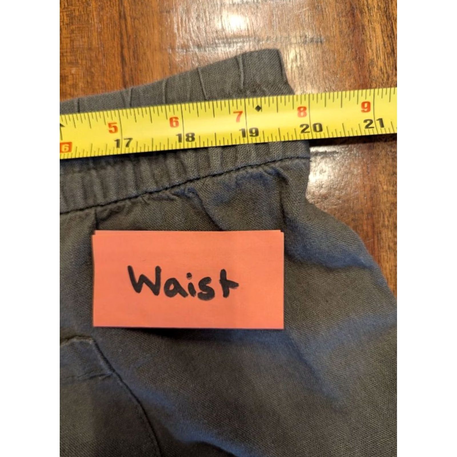 Gap Gap Olive Green Linen Blend Drawstring Elastic Waist Shorts Casual Womens XL Tall Size 40" / US 18 - 7 Thumbnail