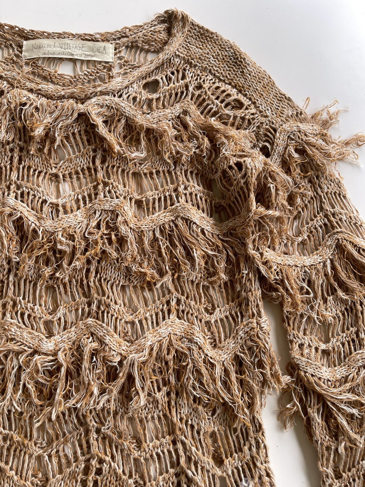 GOA G.O.A Net Fringe Knitted Sweater Size M / US 6-8 / IT 42-44 - 15 Thumbnail