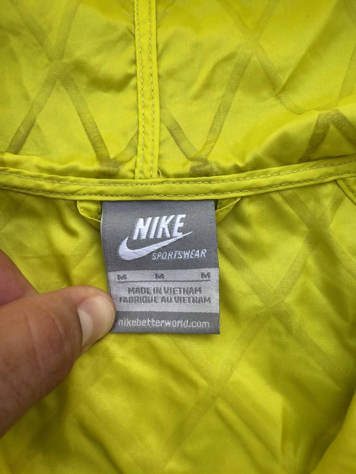 Nike 90’s NIKE RARE SWOOSH LOGO Y2K RETROVINTAGE NYLON ZIP JACKET Size US M / EU 48-50 / 2 - 9 Thumbnail